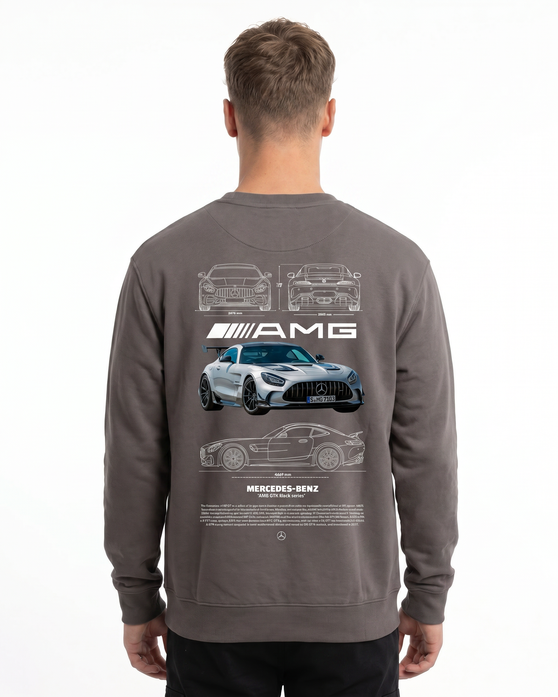 Mercedes-AMG GT Sweater Asphalt - model back print