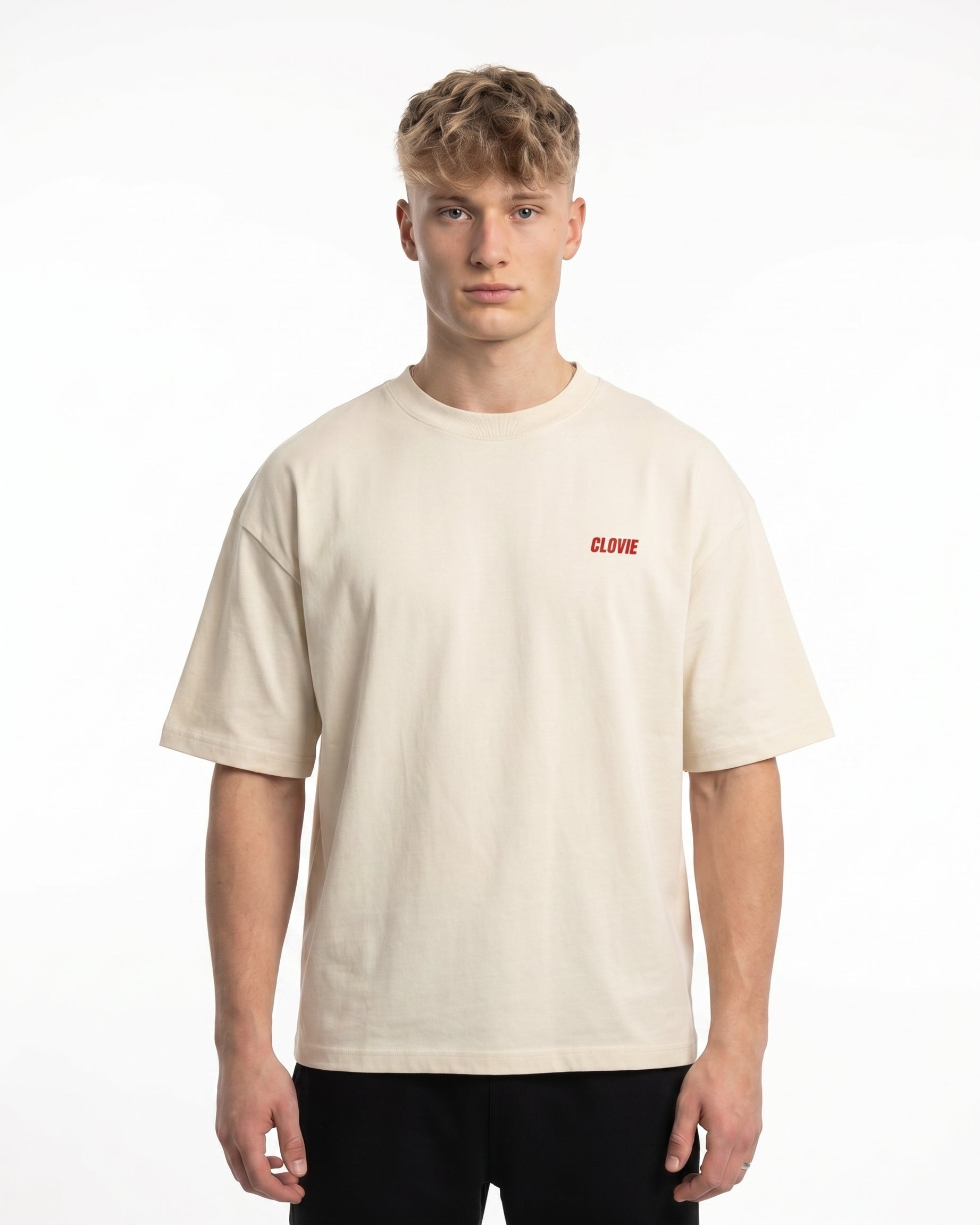 Hot girls love motorcycles Oversized Tee Natural Raw Vorderansicht - CLOVIE Streetwear