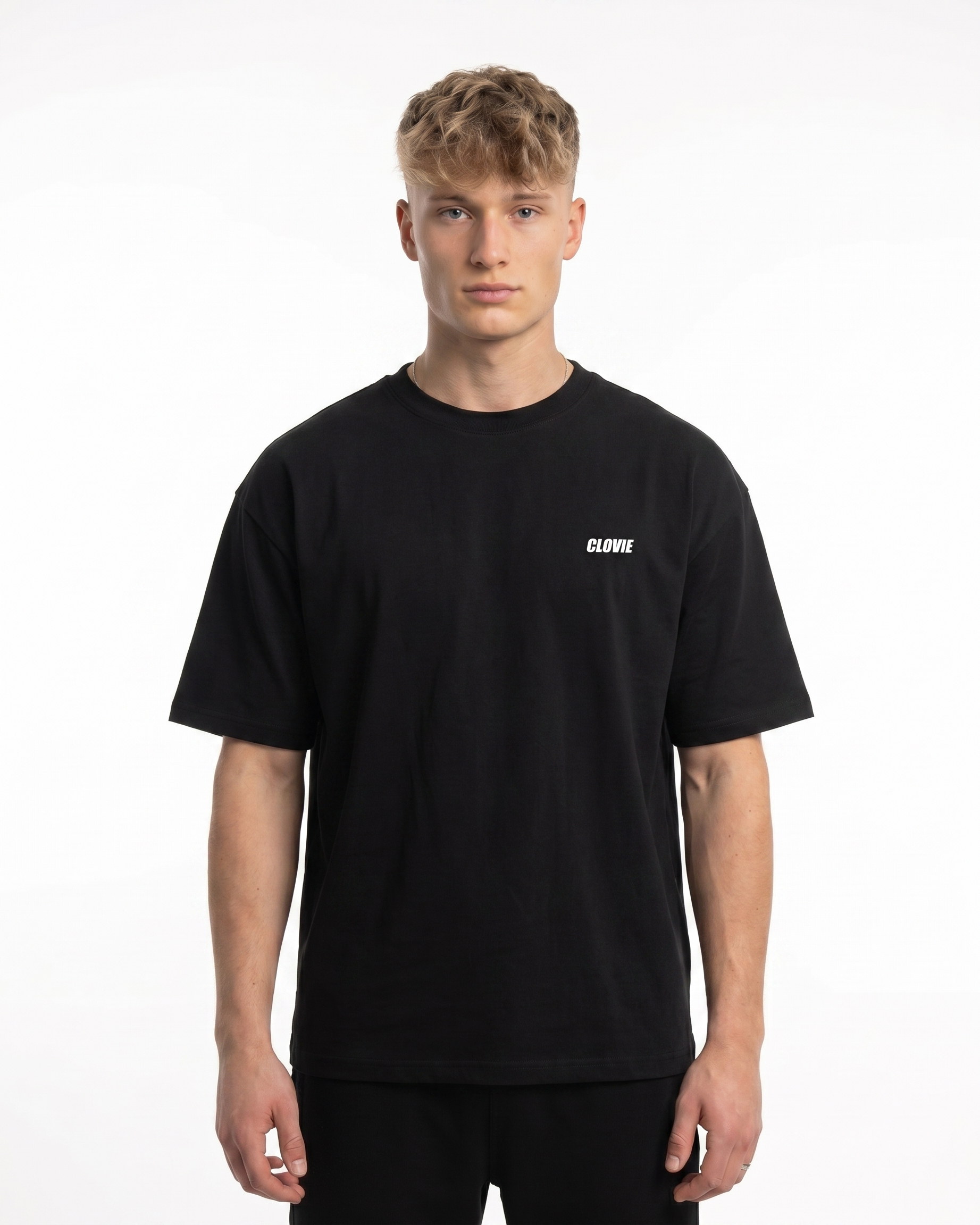 Eat pssy vegan Oversized Tee Black Vorderansicht - CLOVIE Streetwear