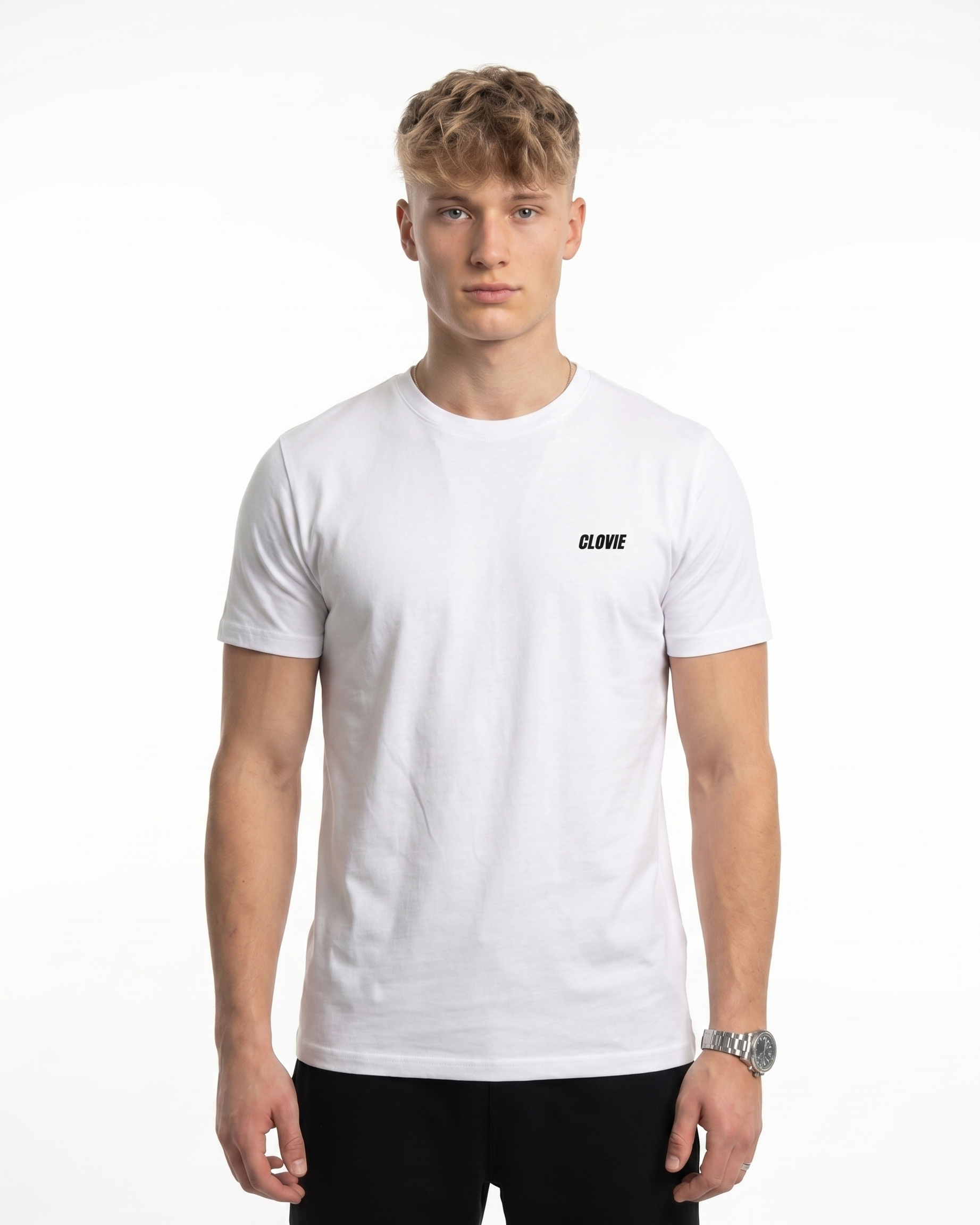 Bird universum Standard Tee Weiss Vorderansicht - CLOVIE Streetwear