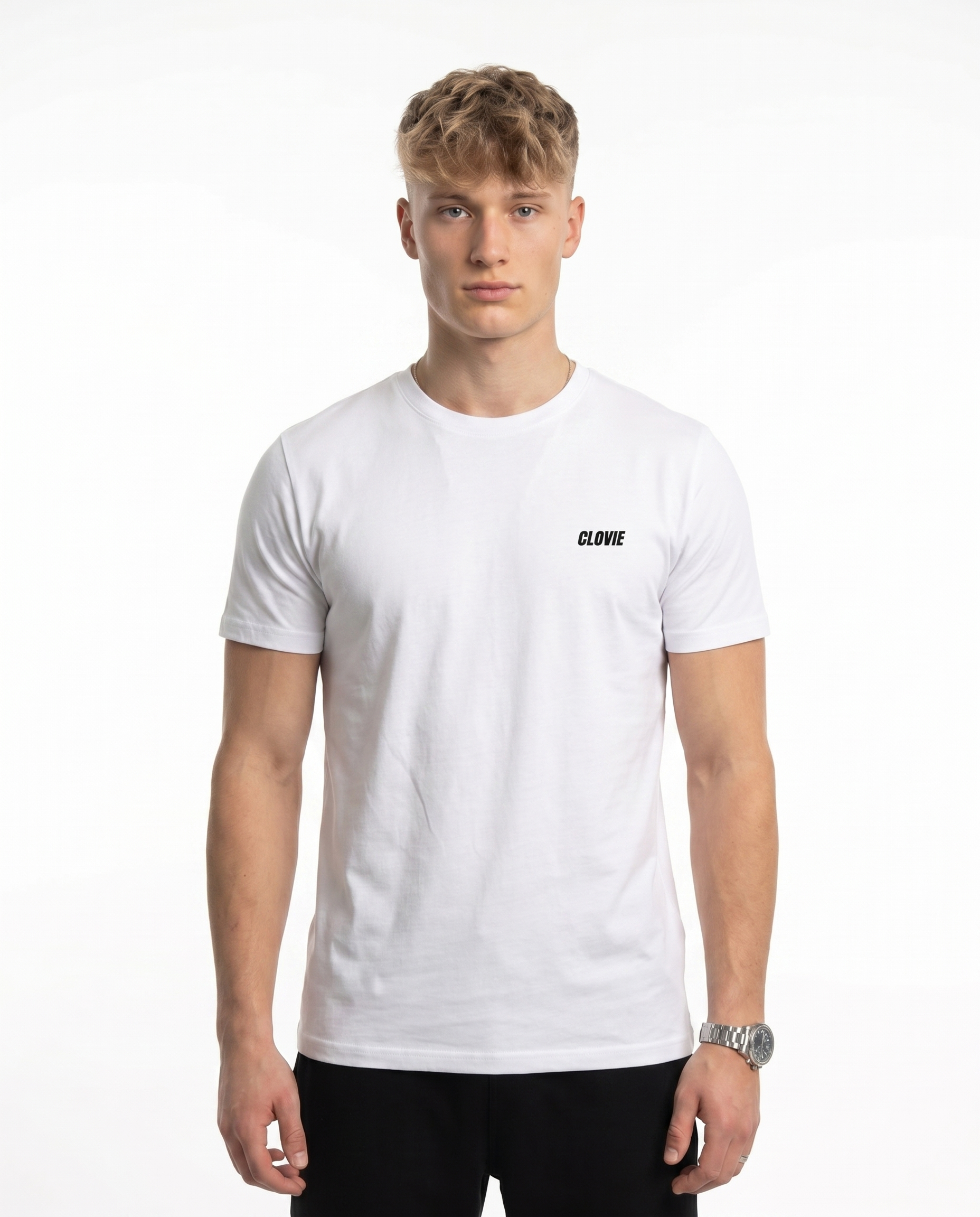 Bird universum Standard Tee Weiss Vorderansicht - CLOVIE Streetwear