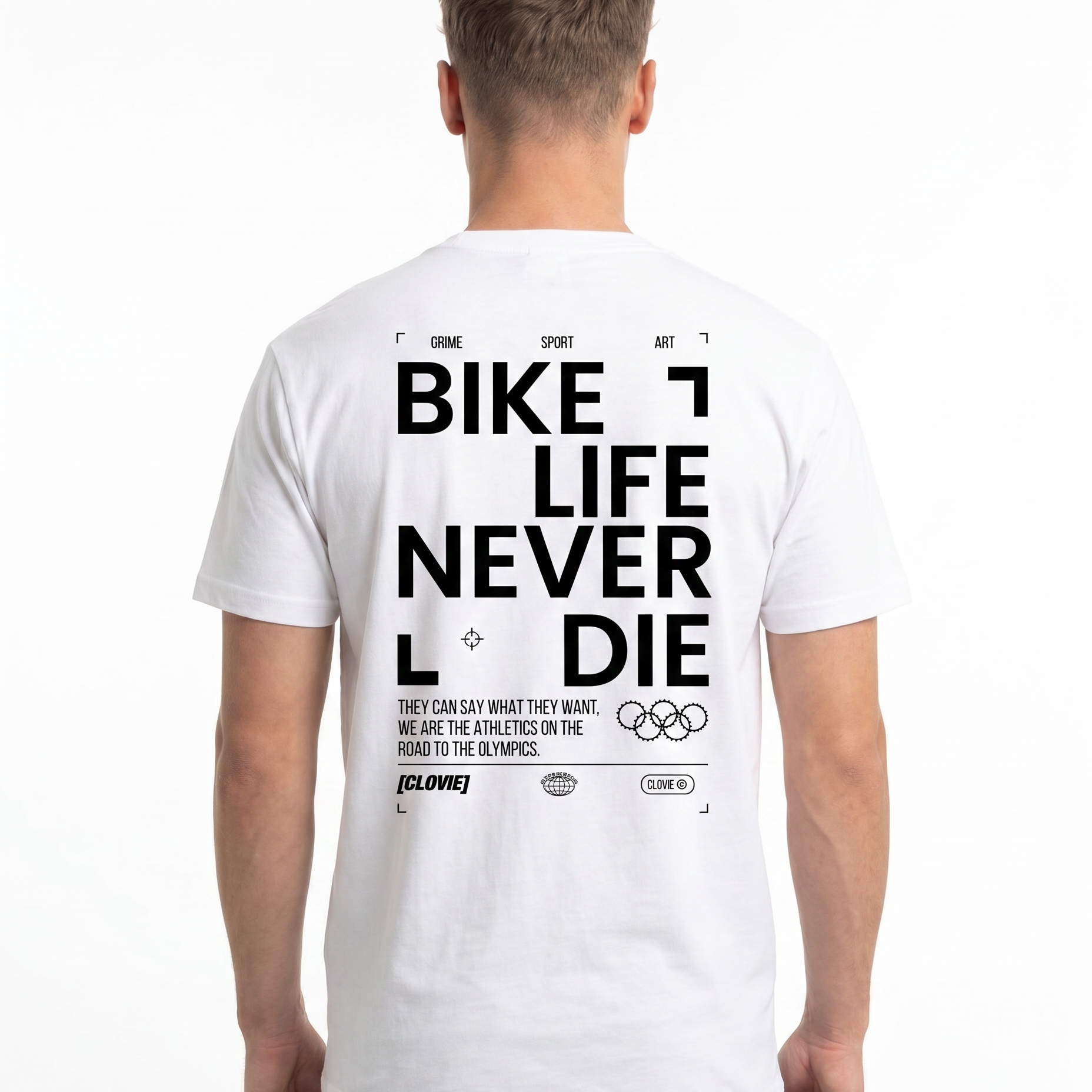 Bike life Standard Tee White Rueckansicht