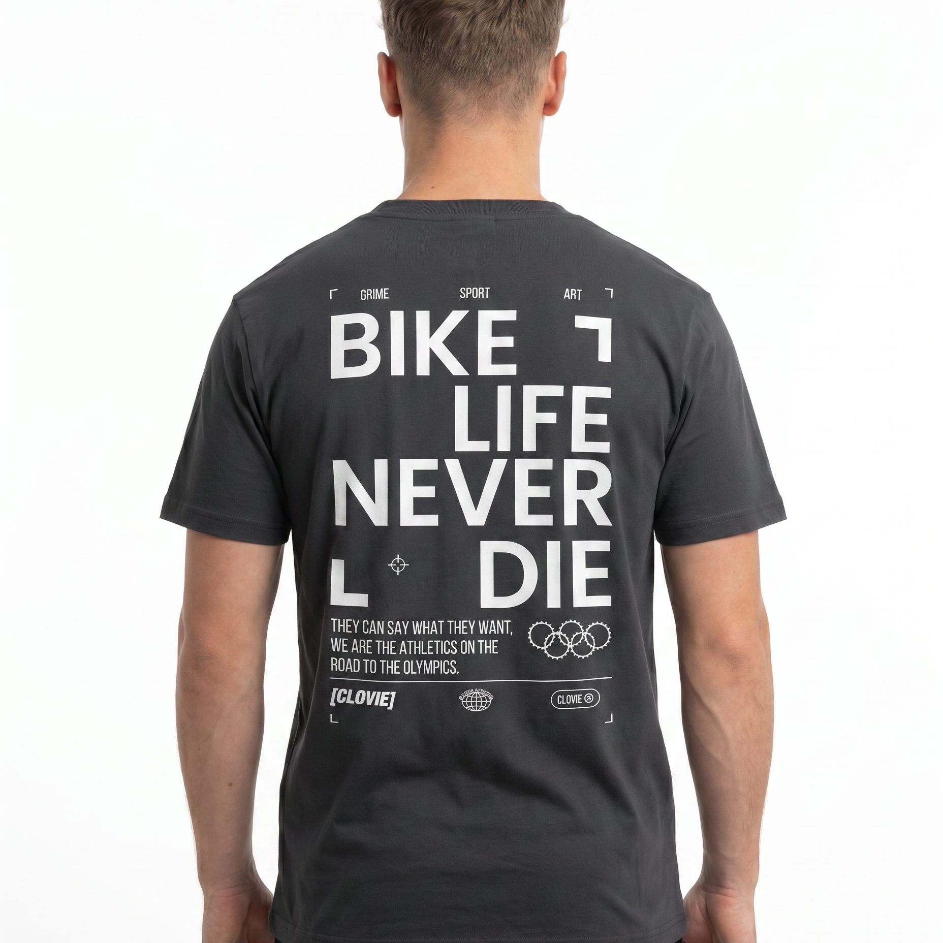 Bike life Standard Tee Anthracite Rueckansicht