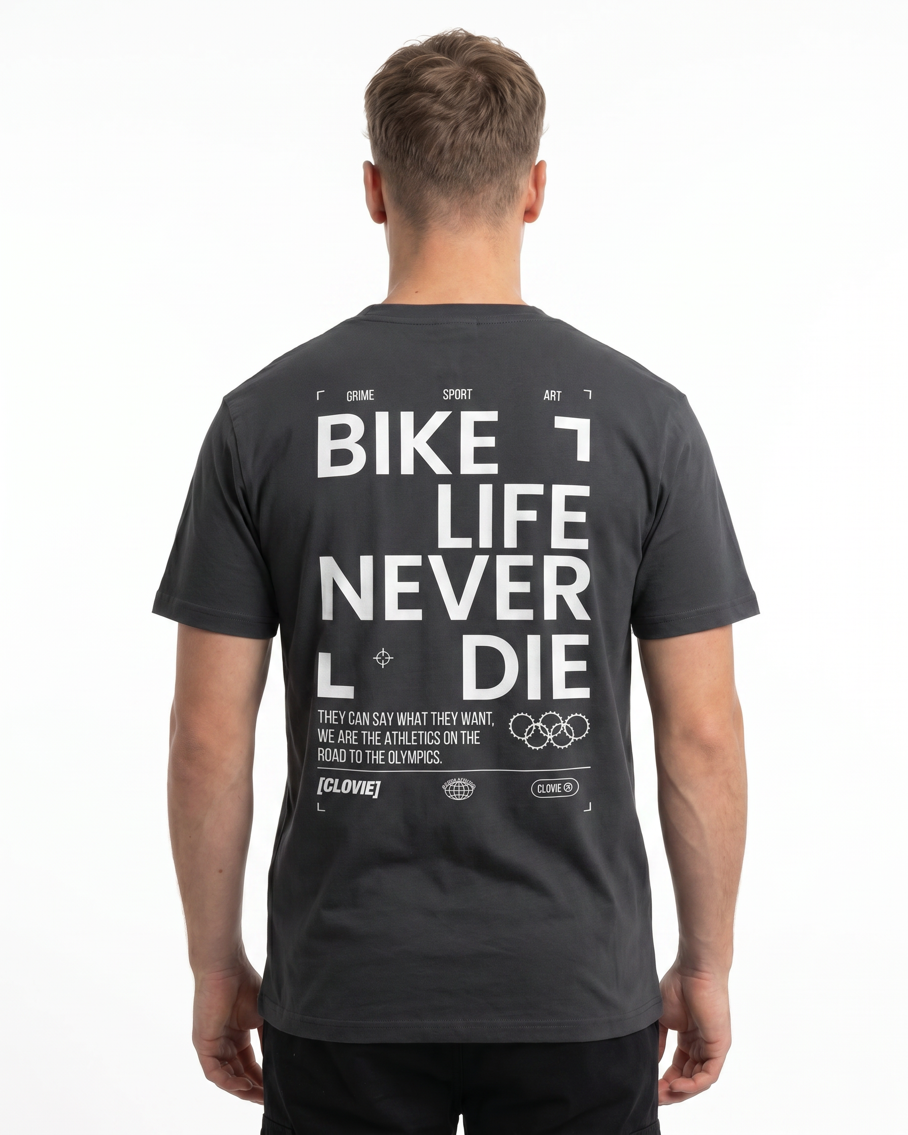 Bike life Standard Tee Anthracite Rueckansicht