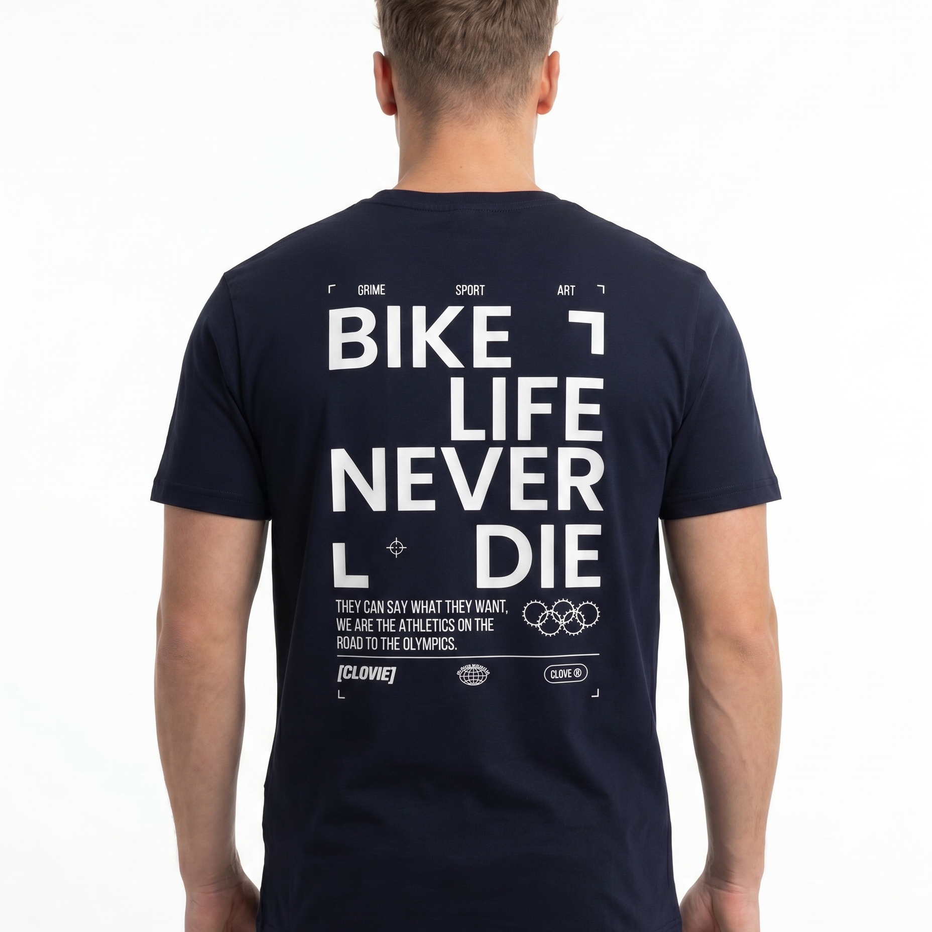 Bike life Standard Tee French Navy Rueckansicht