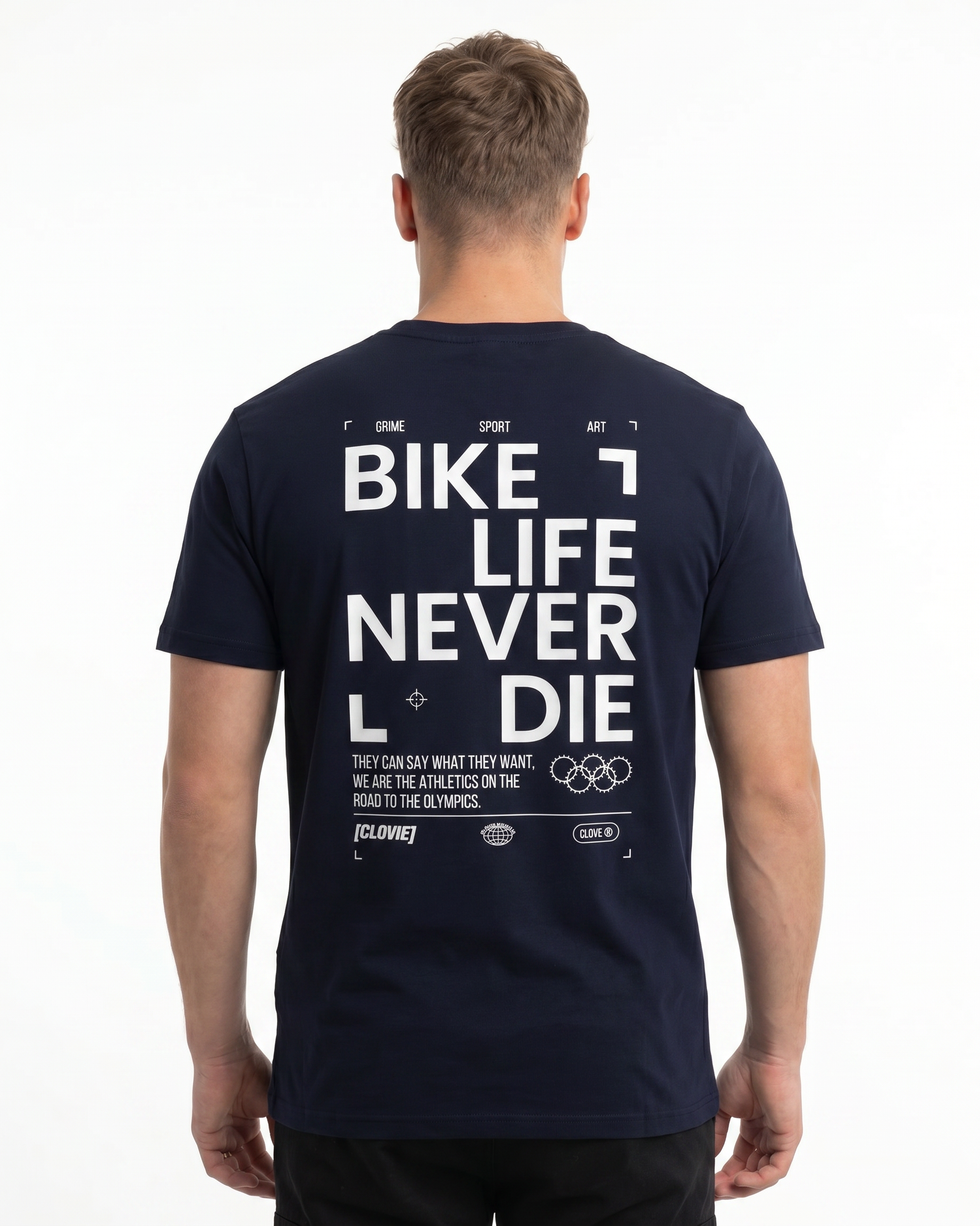 Bike life Standard Tee French Navy Rueckansicht