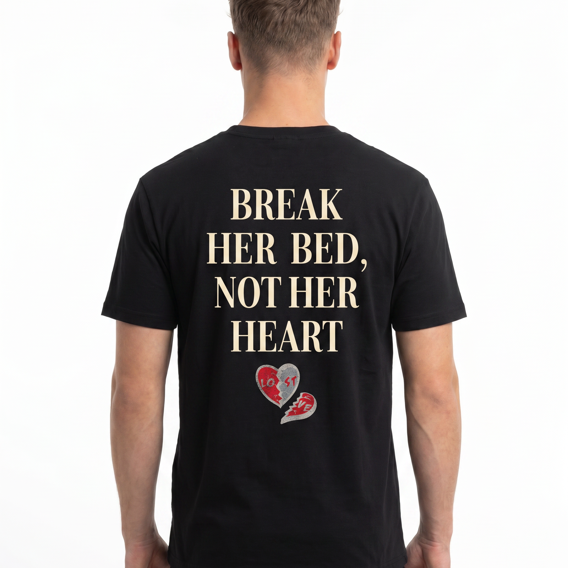 Break her bed Standard Tee Black Rueckansicht