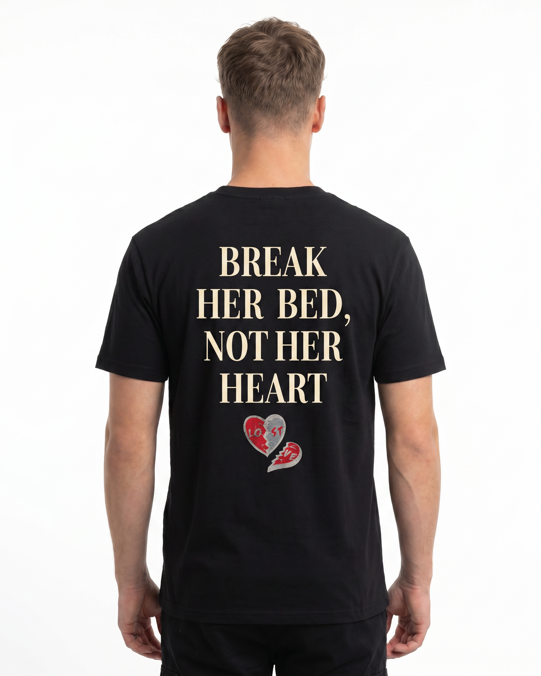 Break her bed Standard Tee Black Rueckansicht