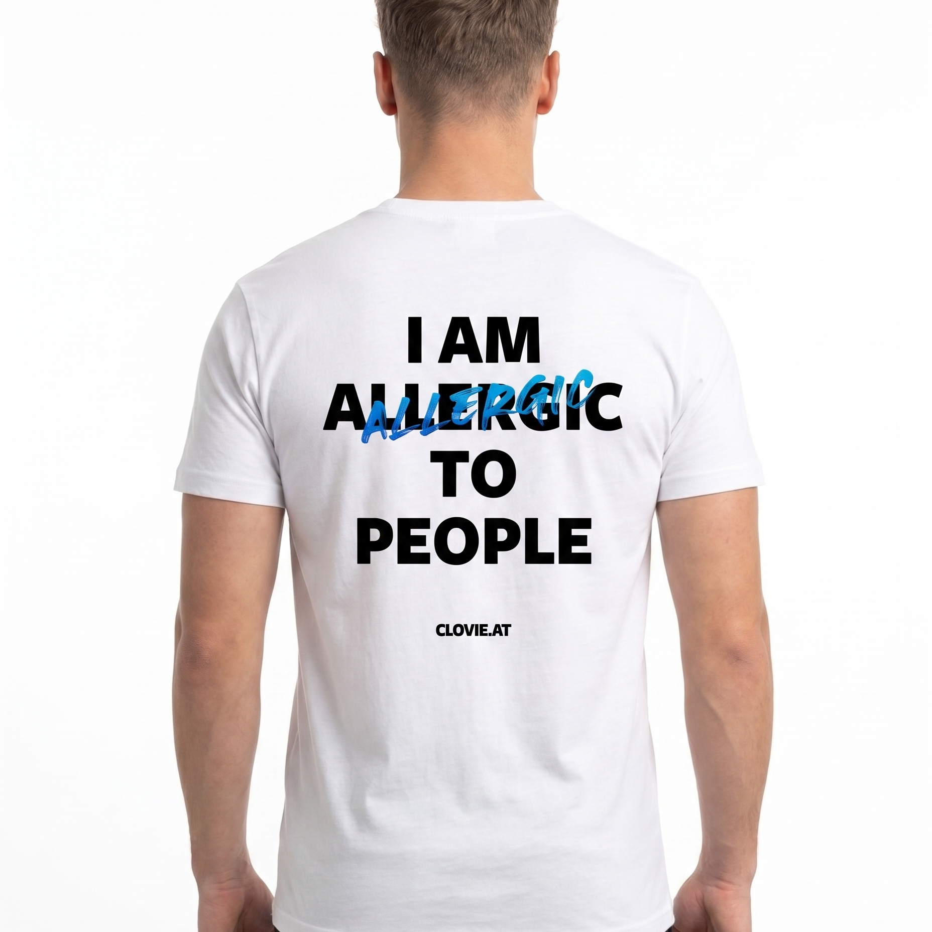 I am allergic Standard Tee White Rueckansicht