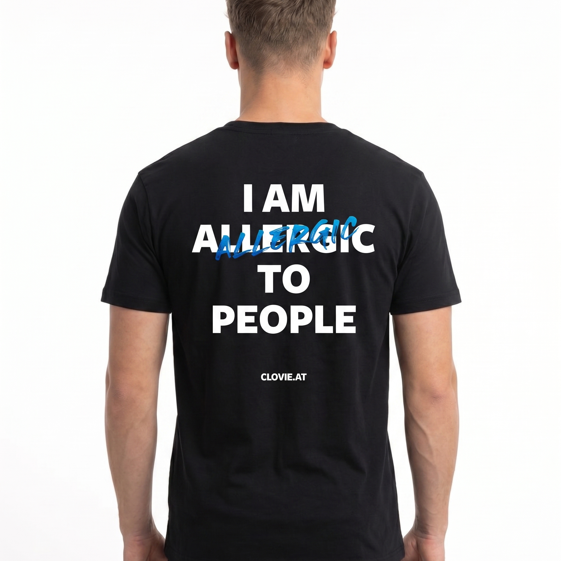 I am allergic Standard Tee Black Rueckansicht