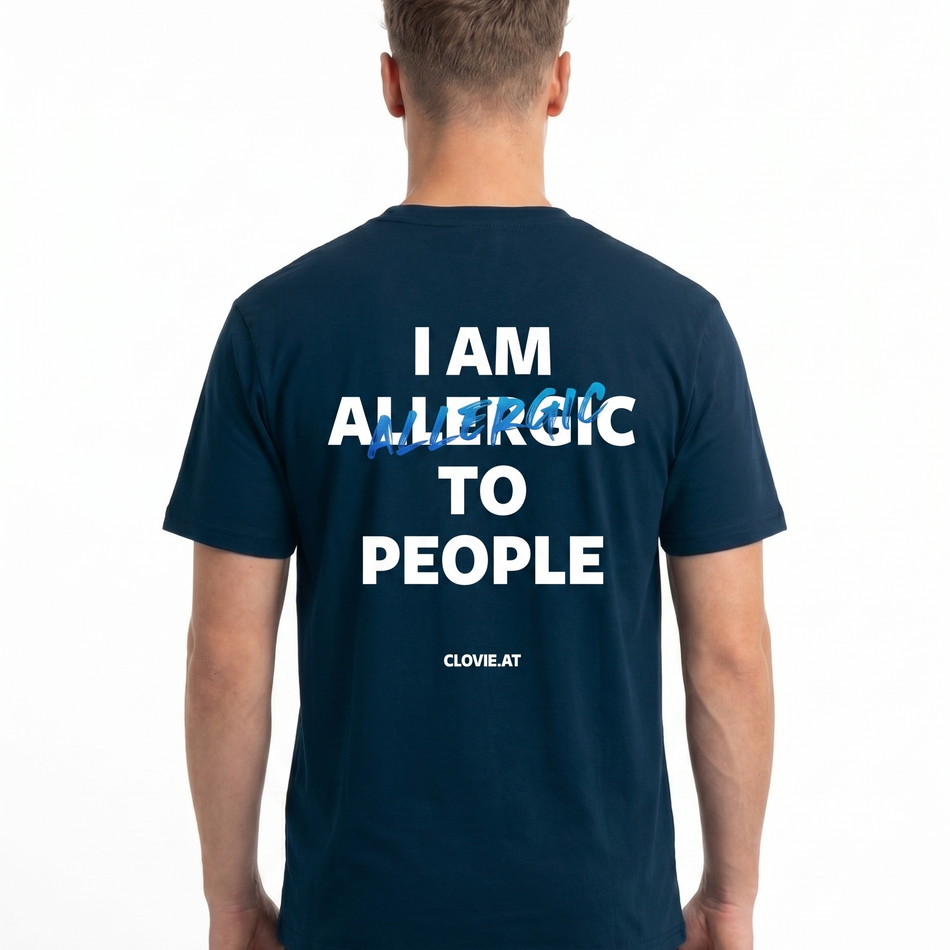 I am allergic Standard Tee Sport Dark Navy Rueckansicht