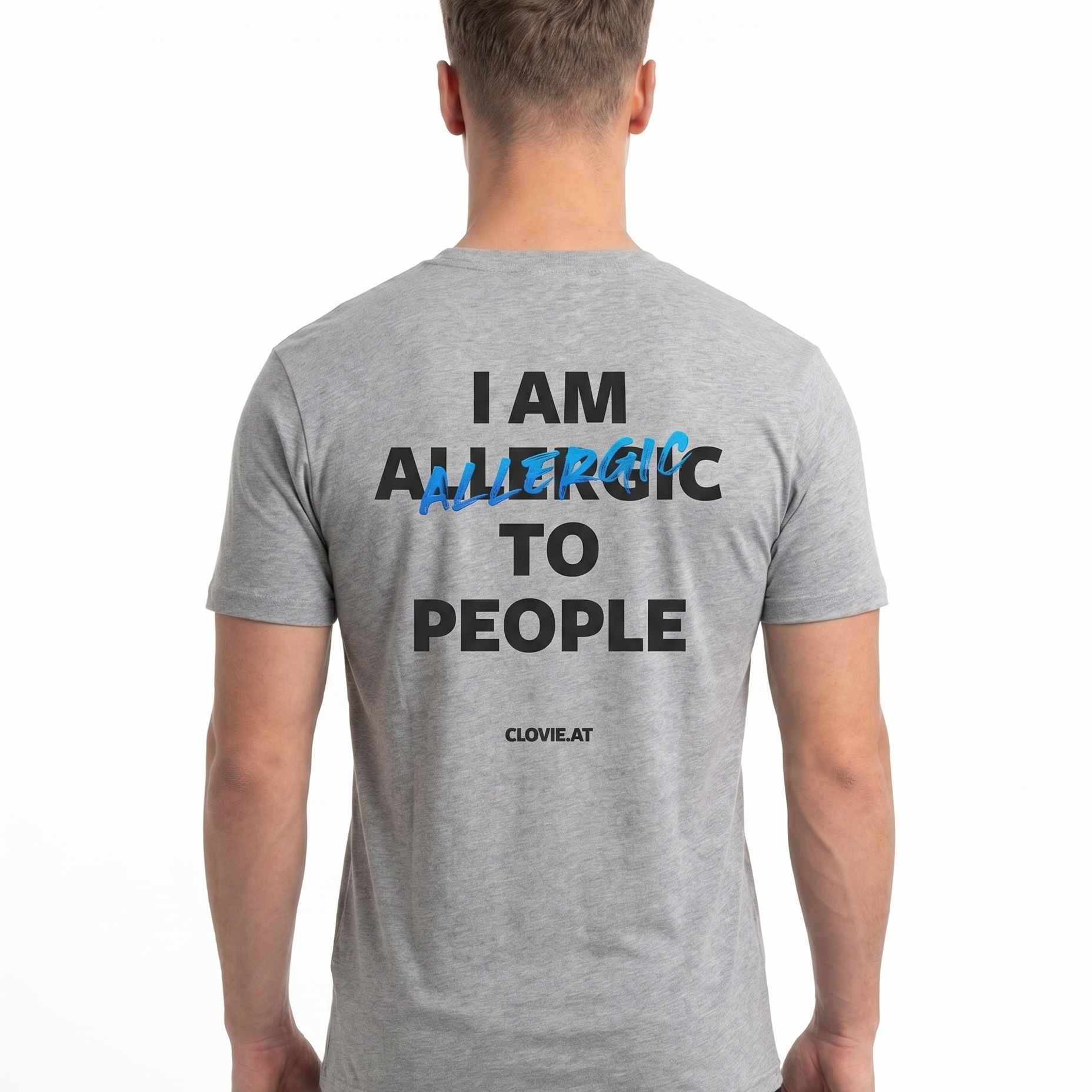 I am allergic Standard Tee Sport Grey Heather Rueckansicht
