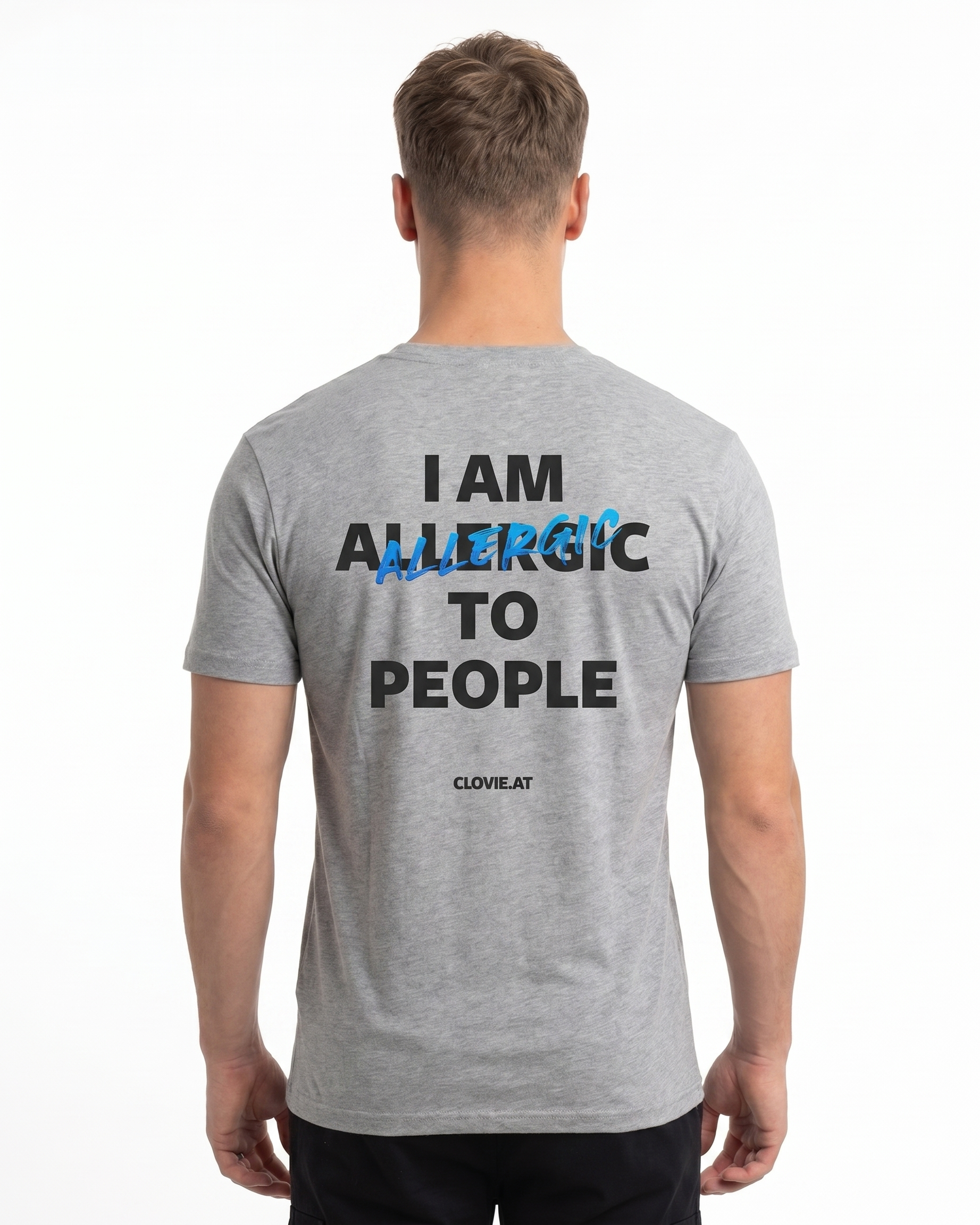 I am allergic Standard Tee Sport Grey Heather Rueckansicht