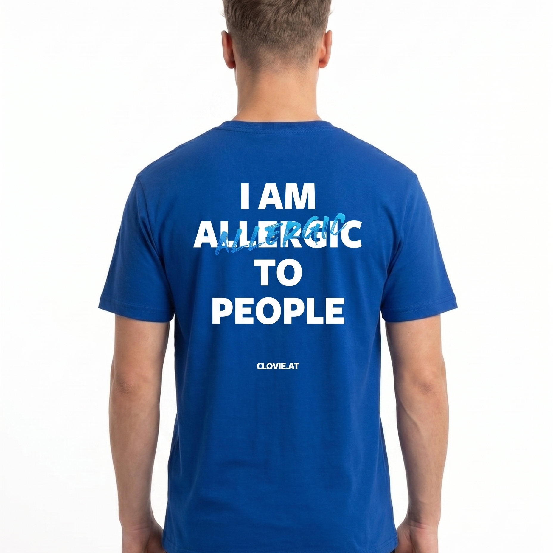 I am allergic Standard Tee Sport Royal Rueckansicht