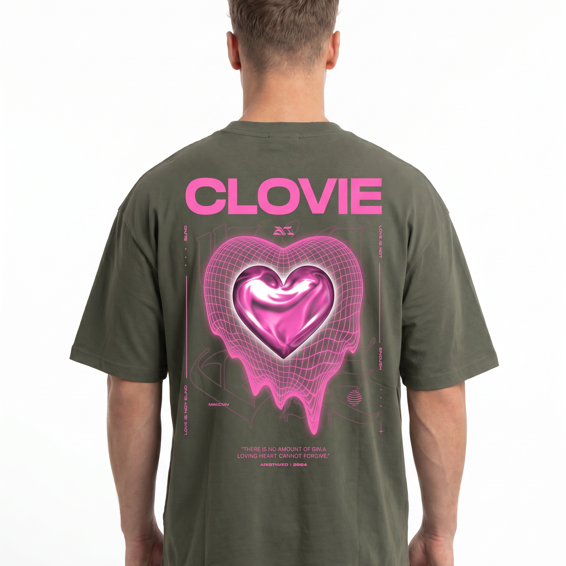 Loving heart OVS Khaki Rueckseite