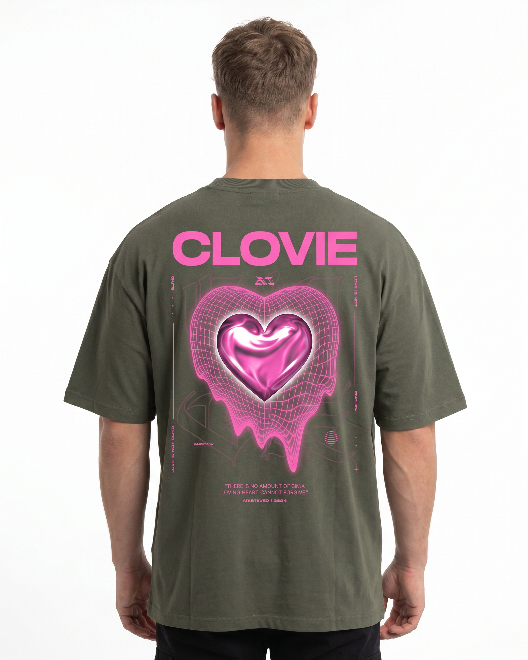 Loving heart OVS Khaki Rueckseite