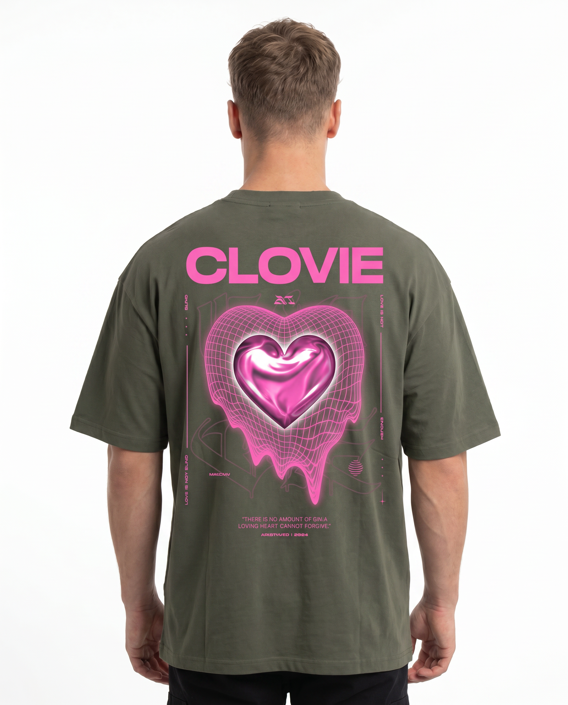 Loving heart OVS Khaki Rueckseite