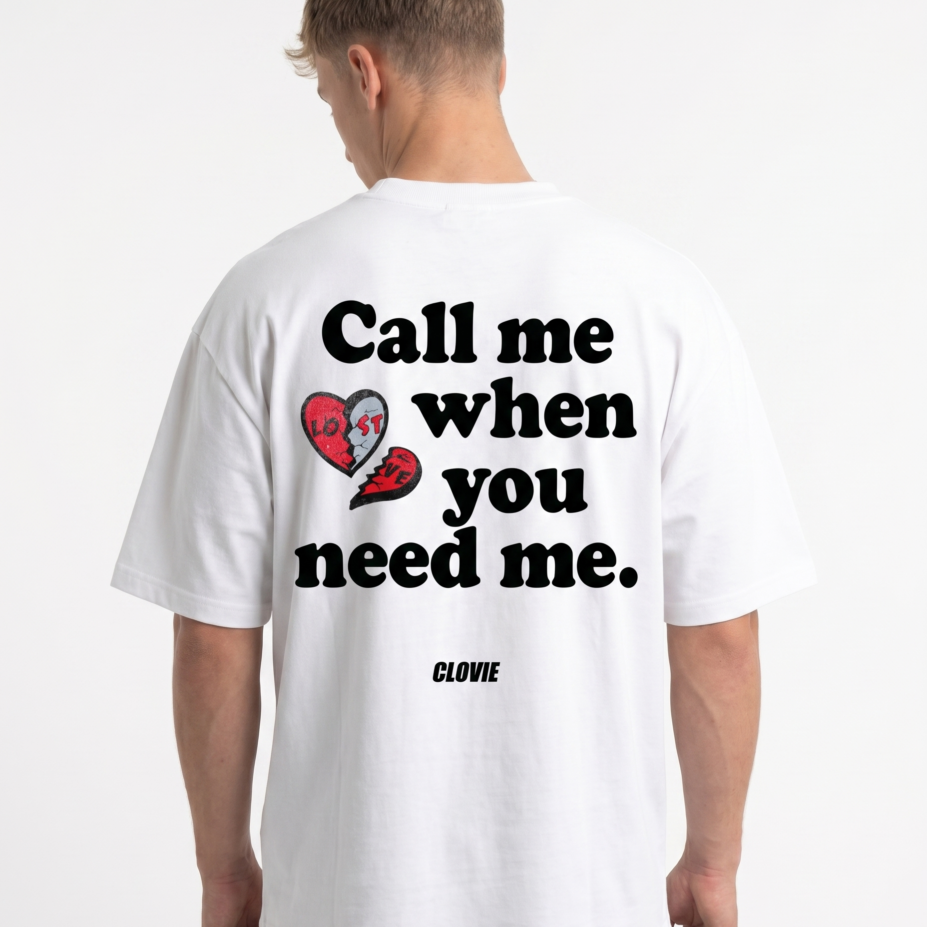 Call me when you need me OVS White Rueckseite