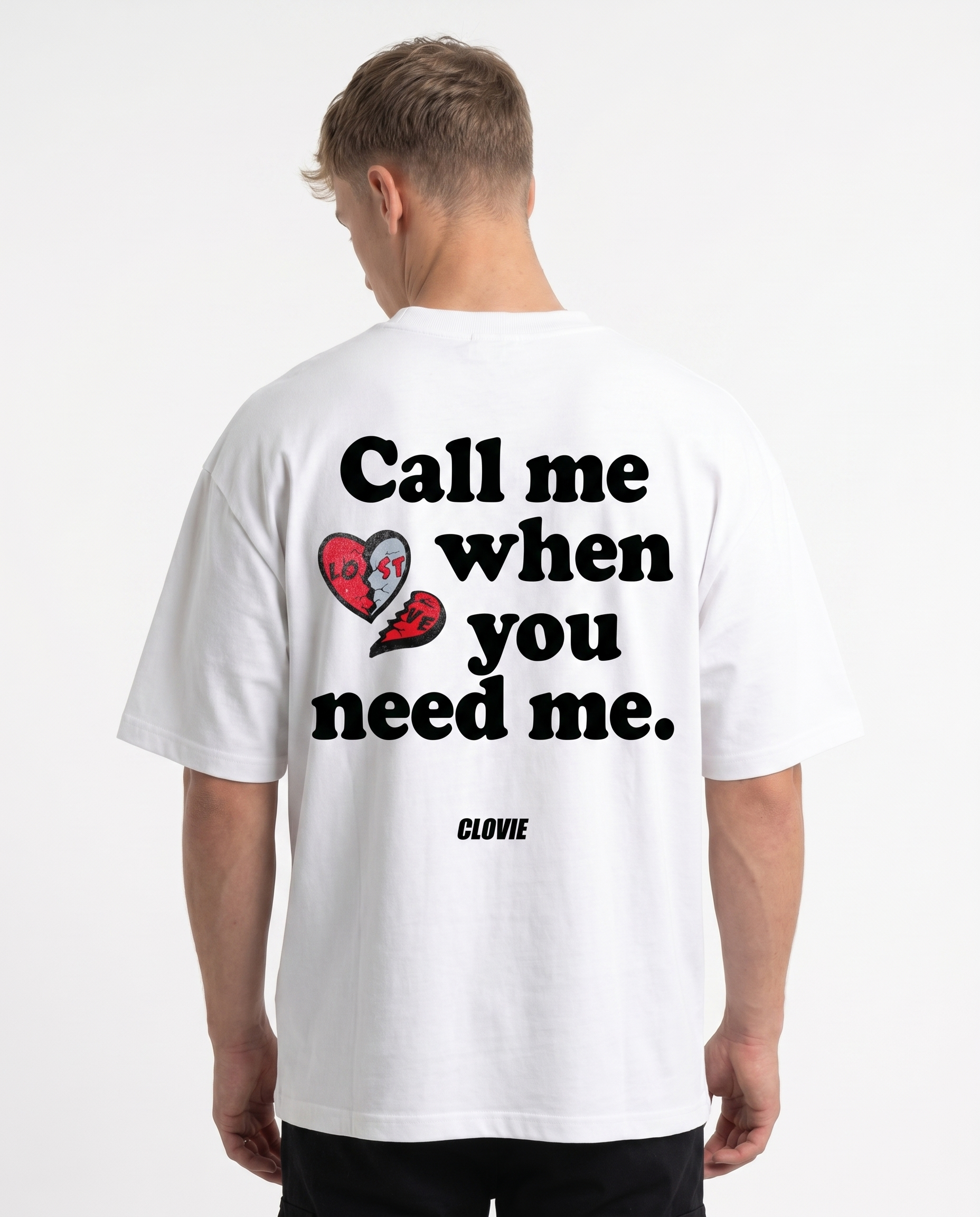 Call me when you need me OVS White Rueckseite