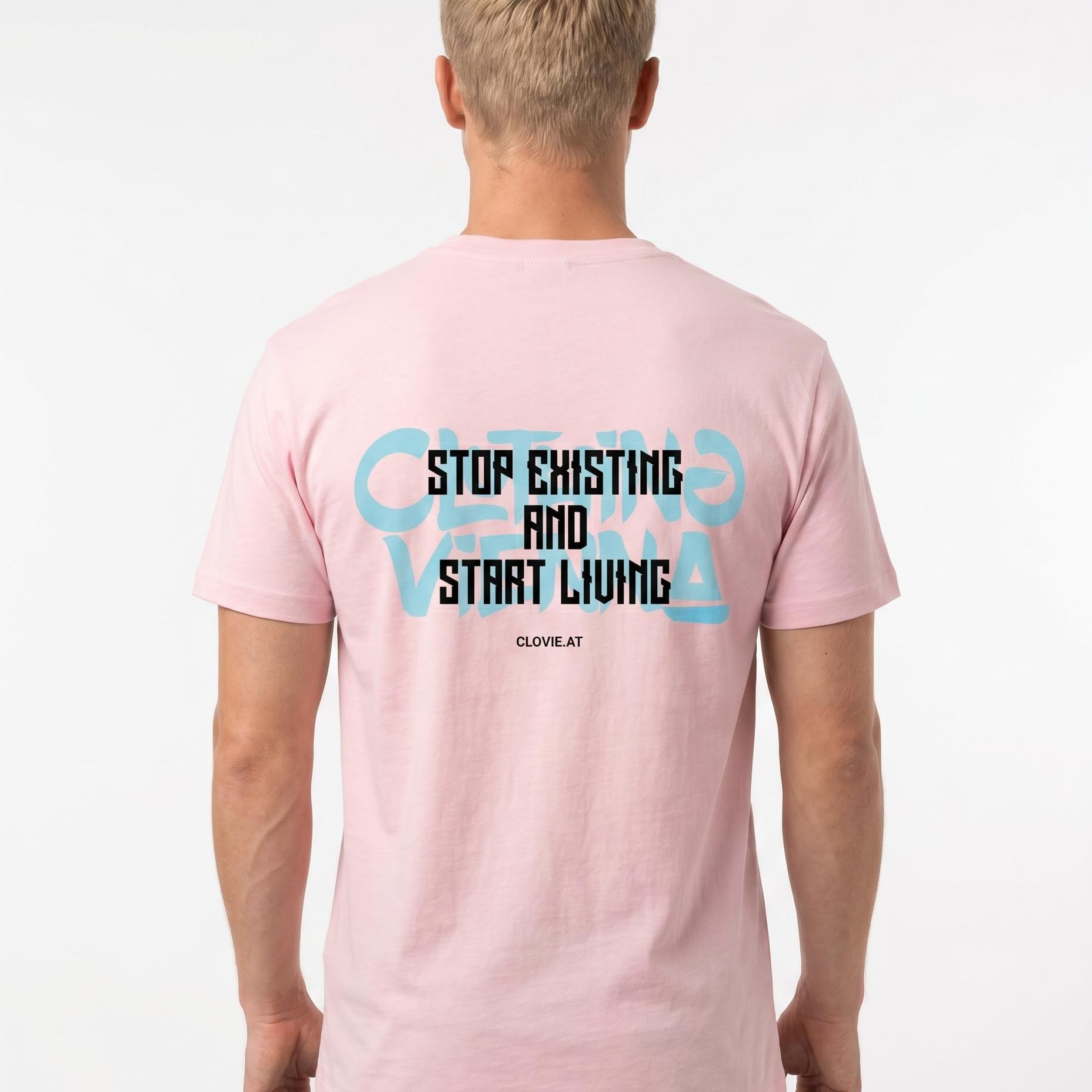 Stop existing and start living Standard Tee Light Pink Rueckansicht