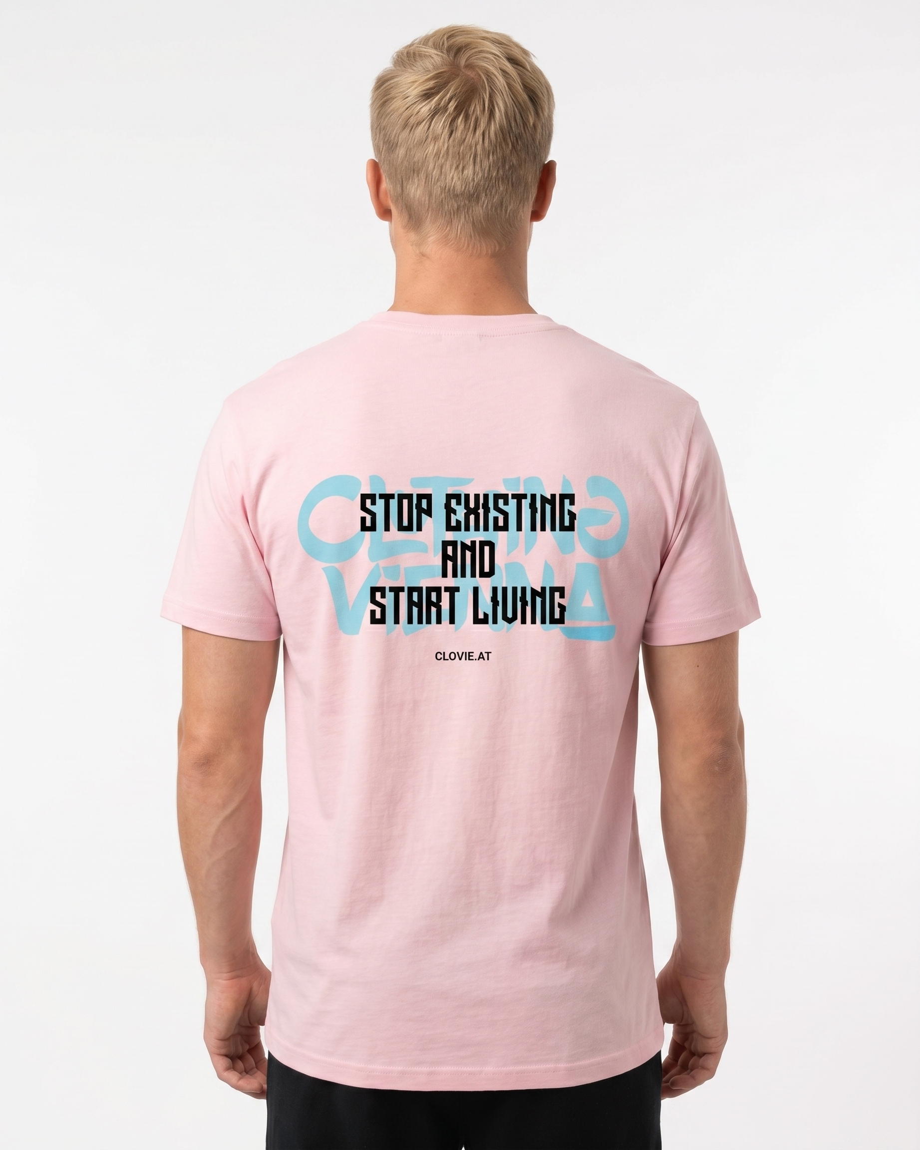 Stop existing and start living Standard Tee Light Pink Rueckansicht