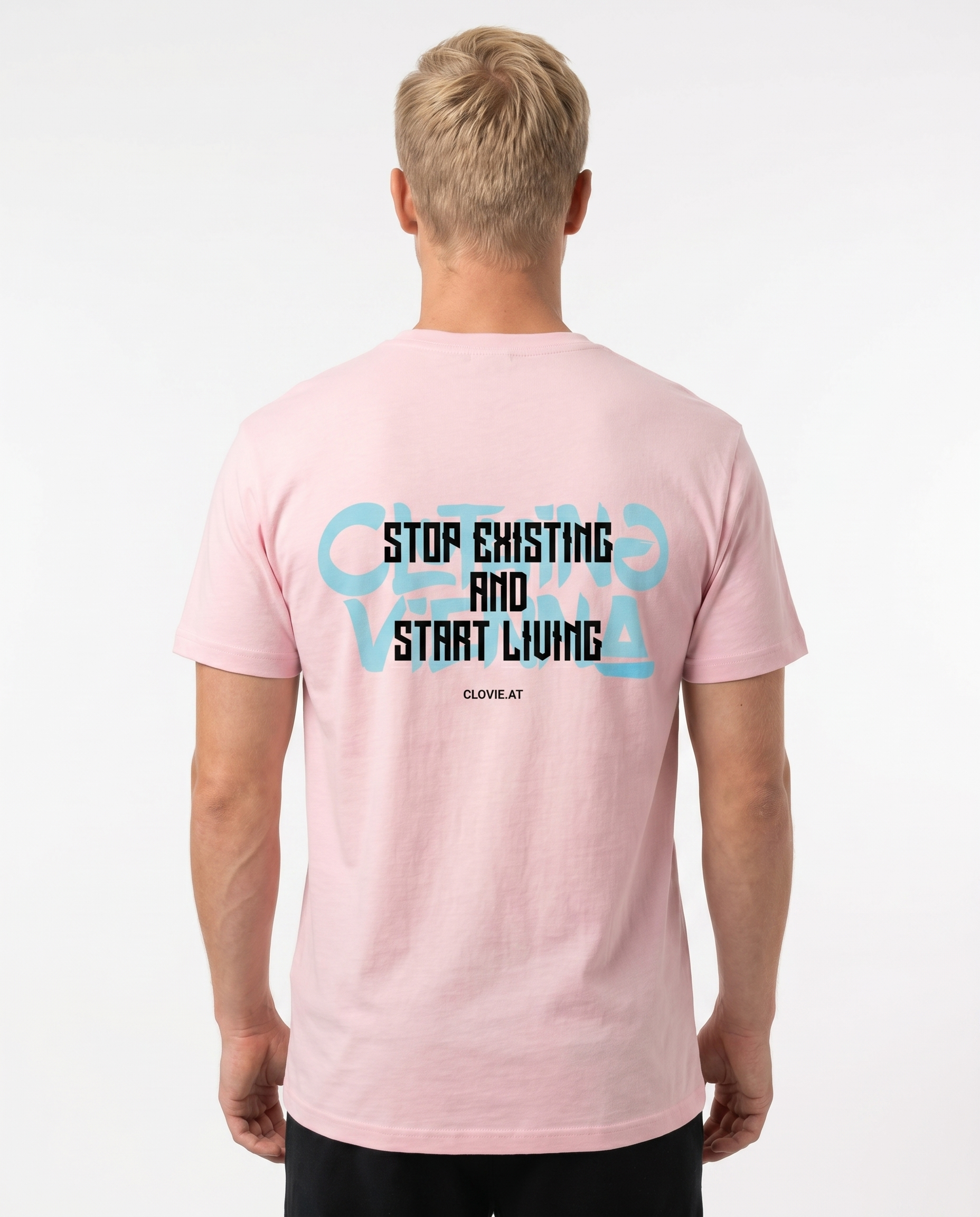 Stop existing and start living Standard Tee Light Pink Rueckansicht