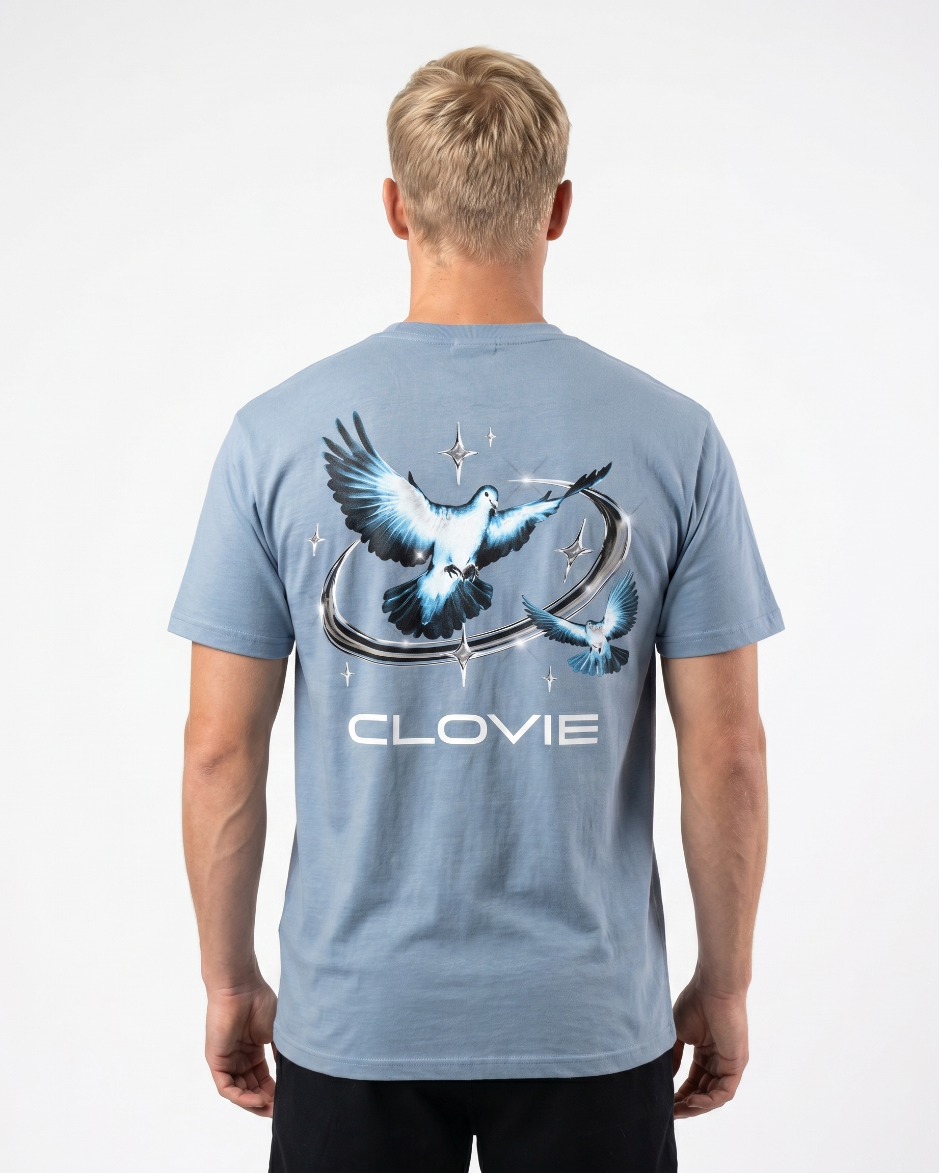 Bird universum Standard Tee Chambray Rueckansicht