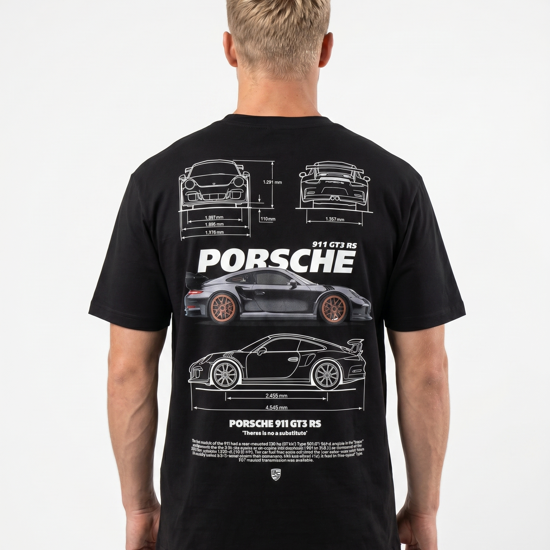 Porsche 911 GT3 RS Standard Tee Black Rueckansicht