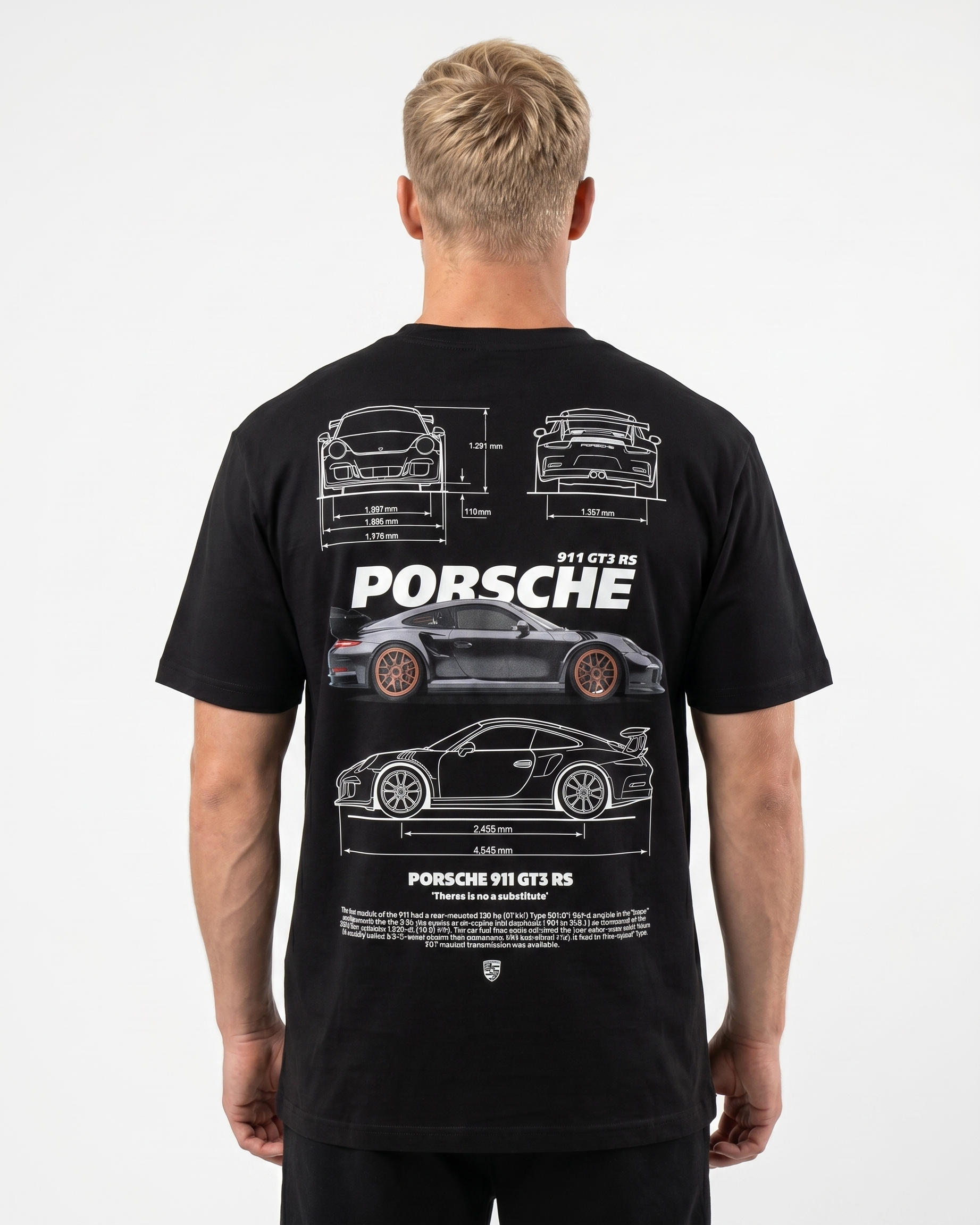 Porsche 911 GT3 RS Standard Tee Black Rueckansicht