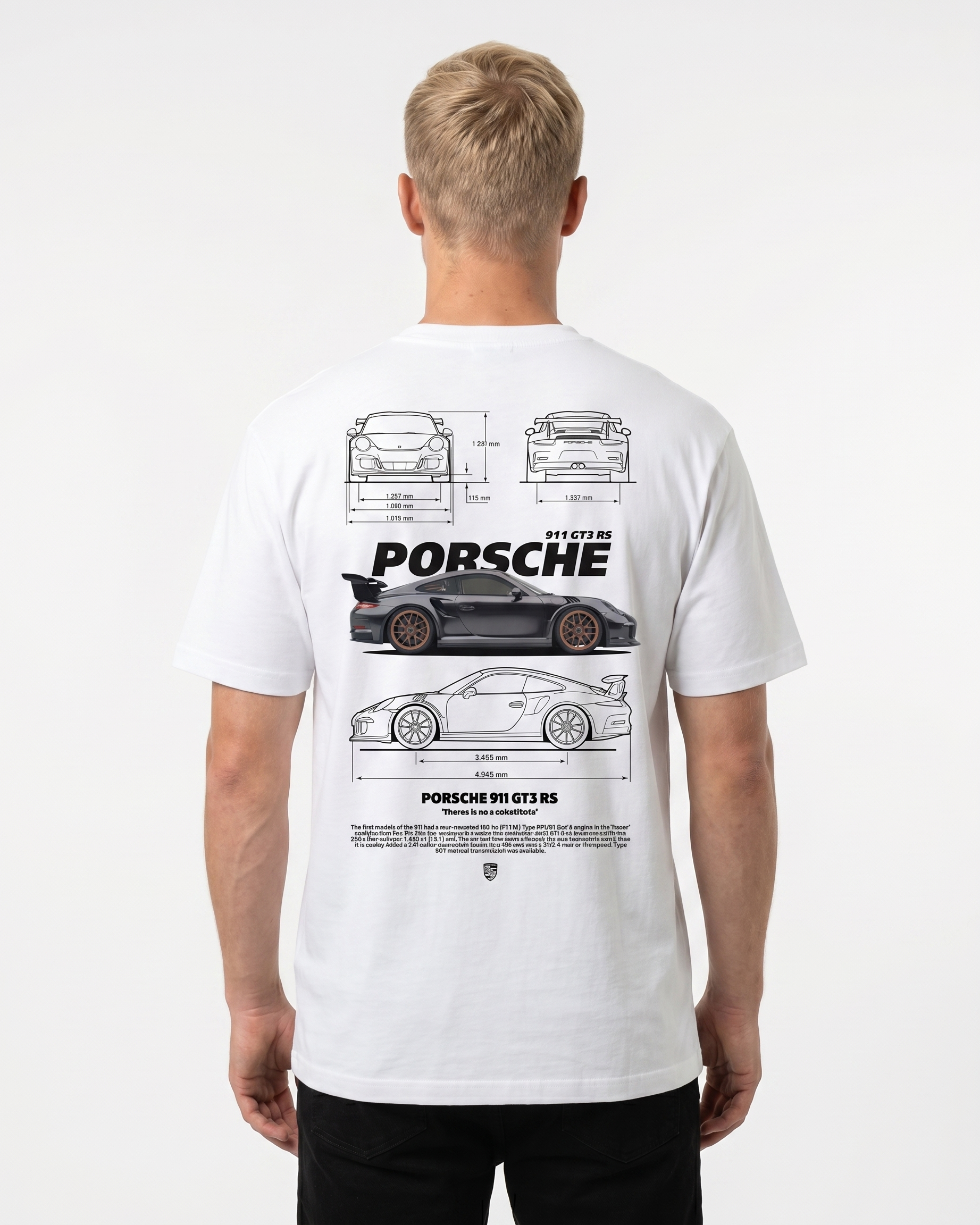 Porsche 911 GT3 RS Standard Tee White Rueckansicht