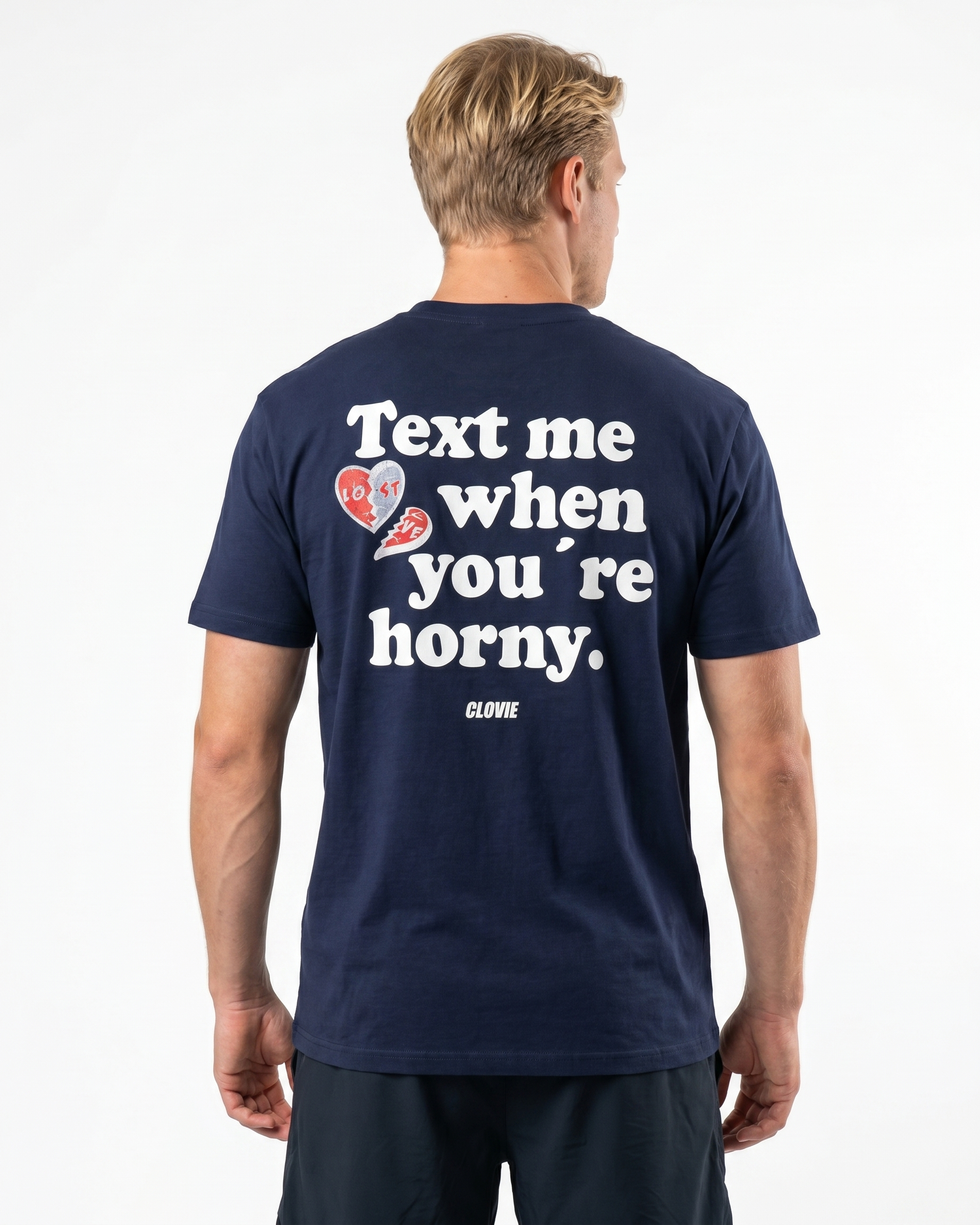 Text me Standard Tee French Navy Rueckansicht