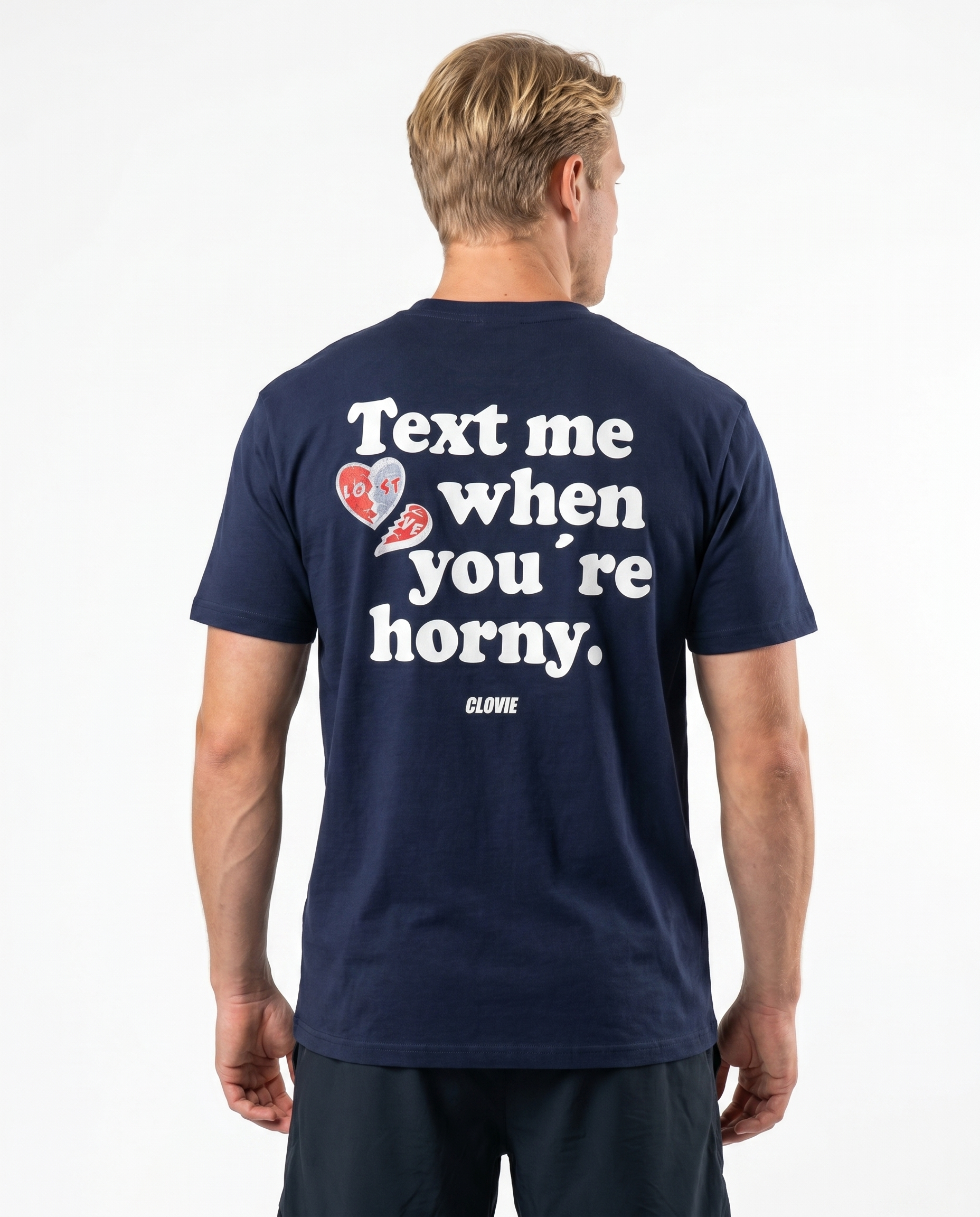 Text me Standard Tee French Navy Rueckansicht
