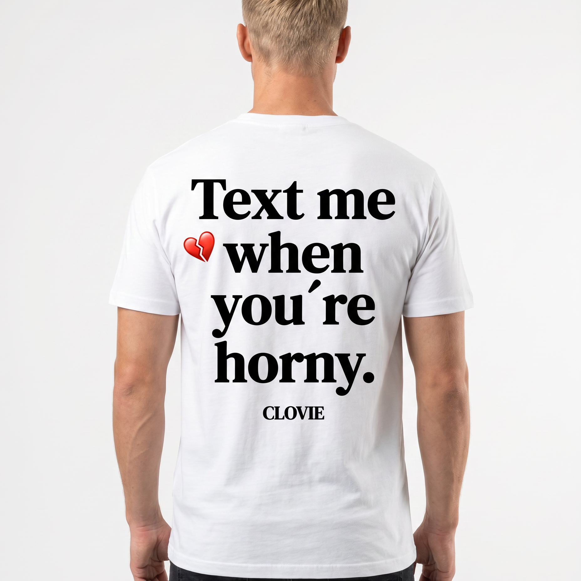 Text me Standard Tee White Rueckansicht