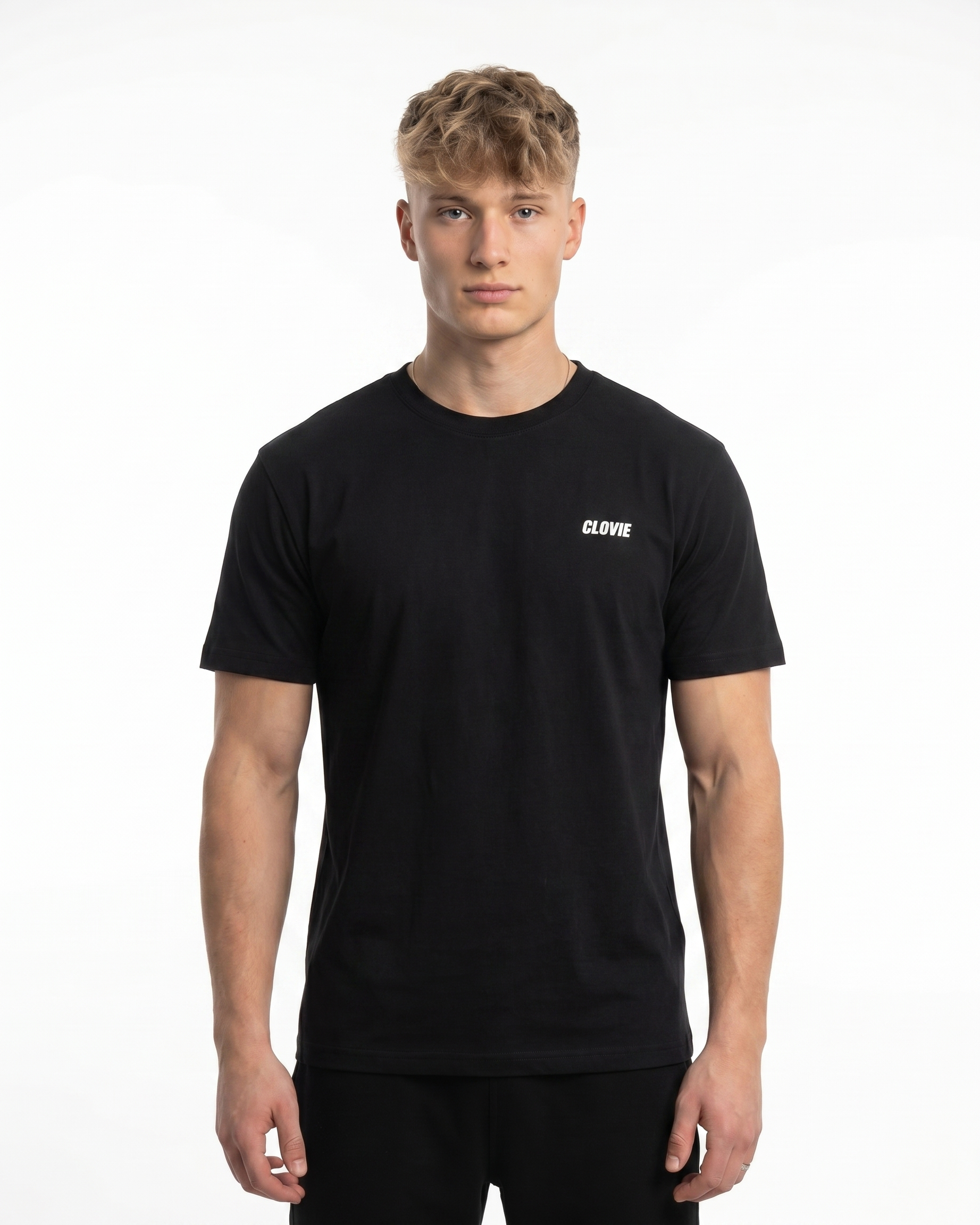 Text me Standard Tee Black Vorderansicht