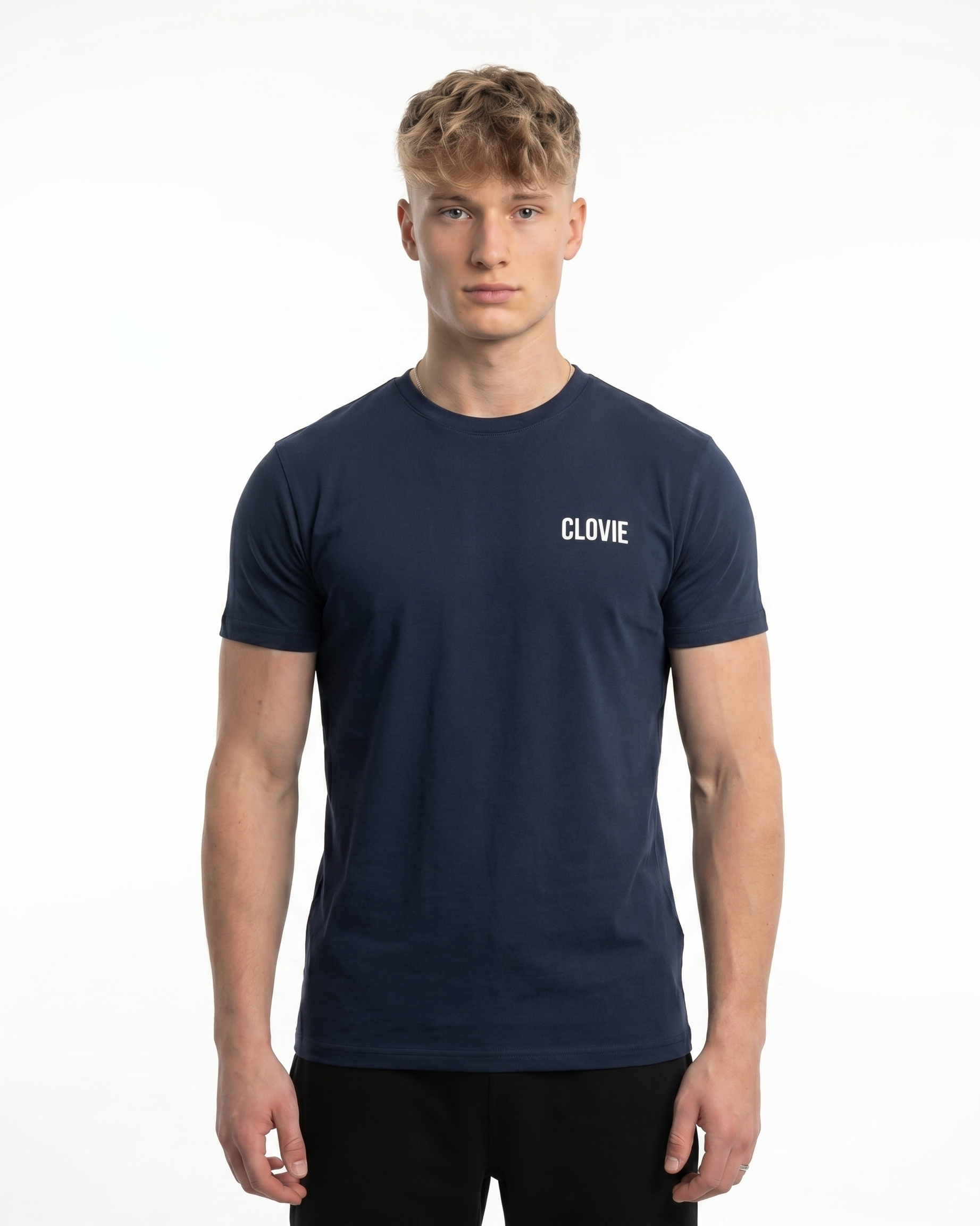 Clovie system Standard Tee French Navy Vorderansicht