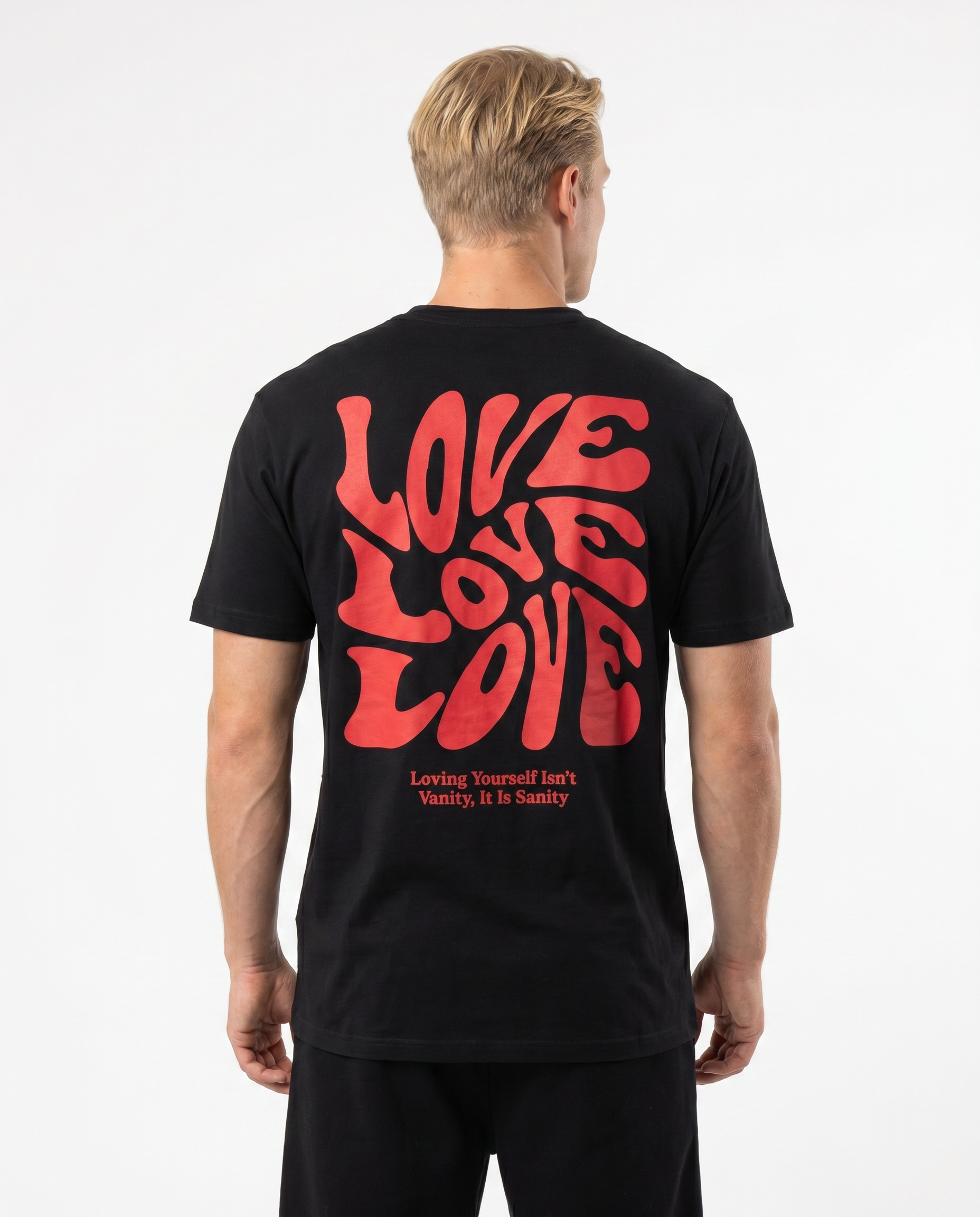 Loving yourself Standard Tee Black Rueckansicht