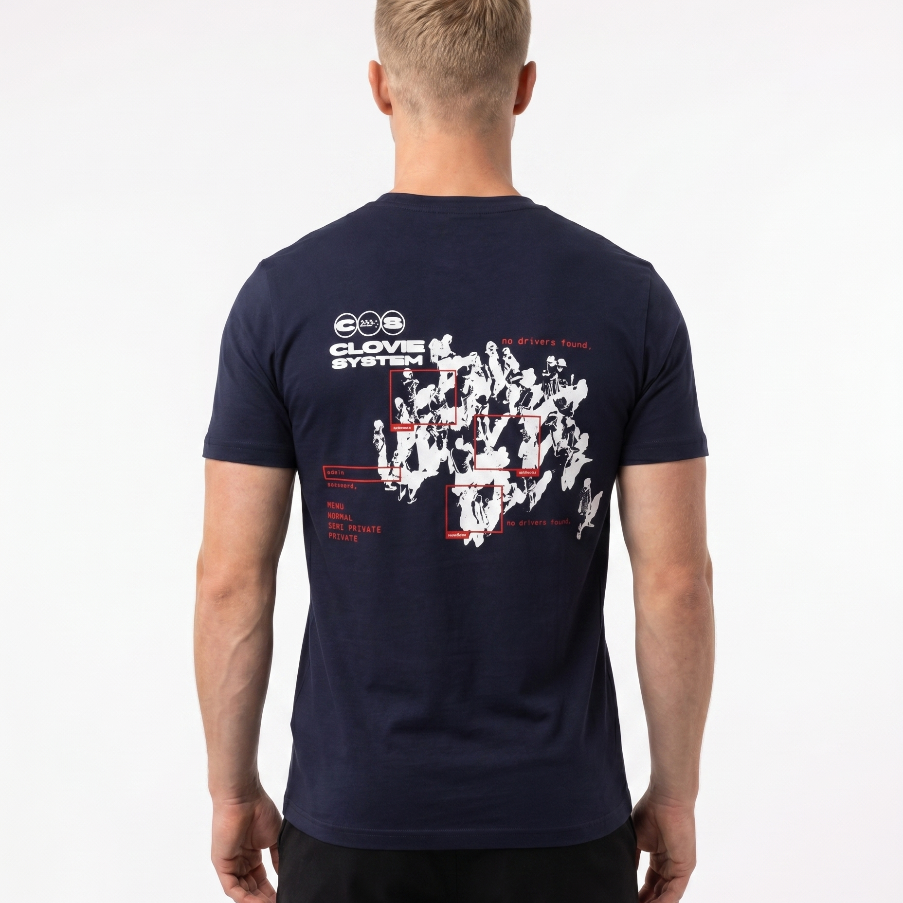 Clovie system Standard Tee French Navy Rueckansicht