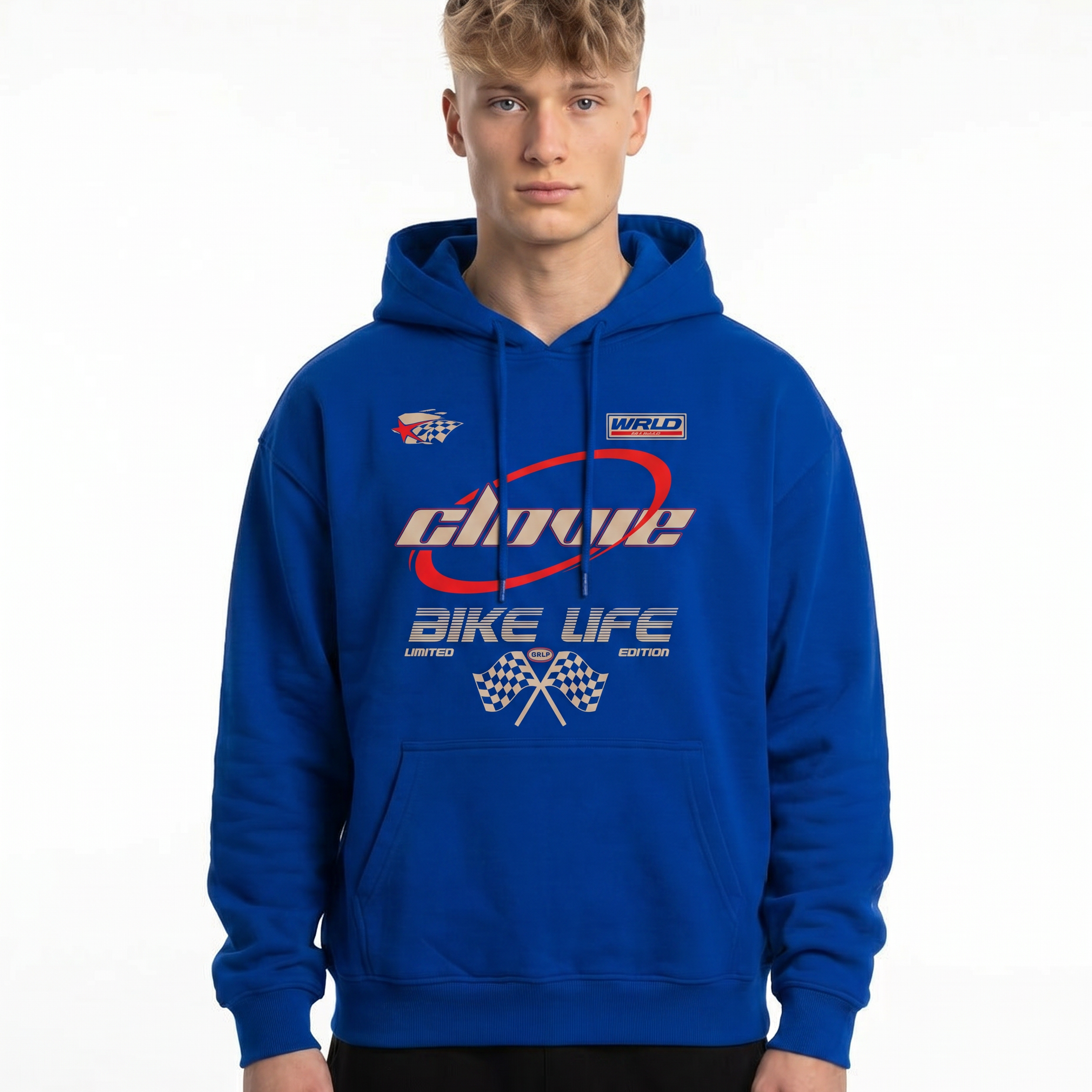 Bike life worldwide Hoodie Royal Blue