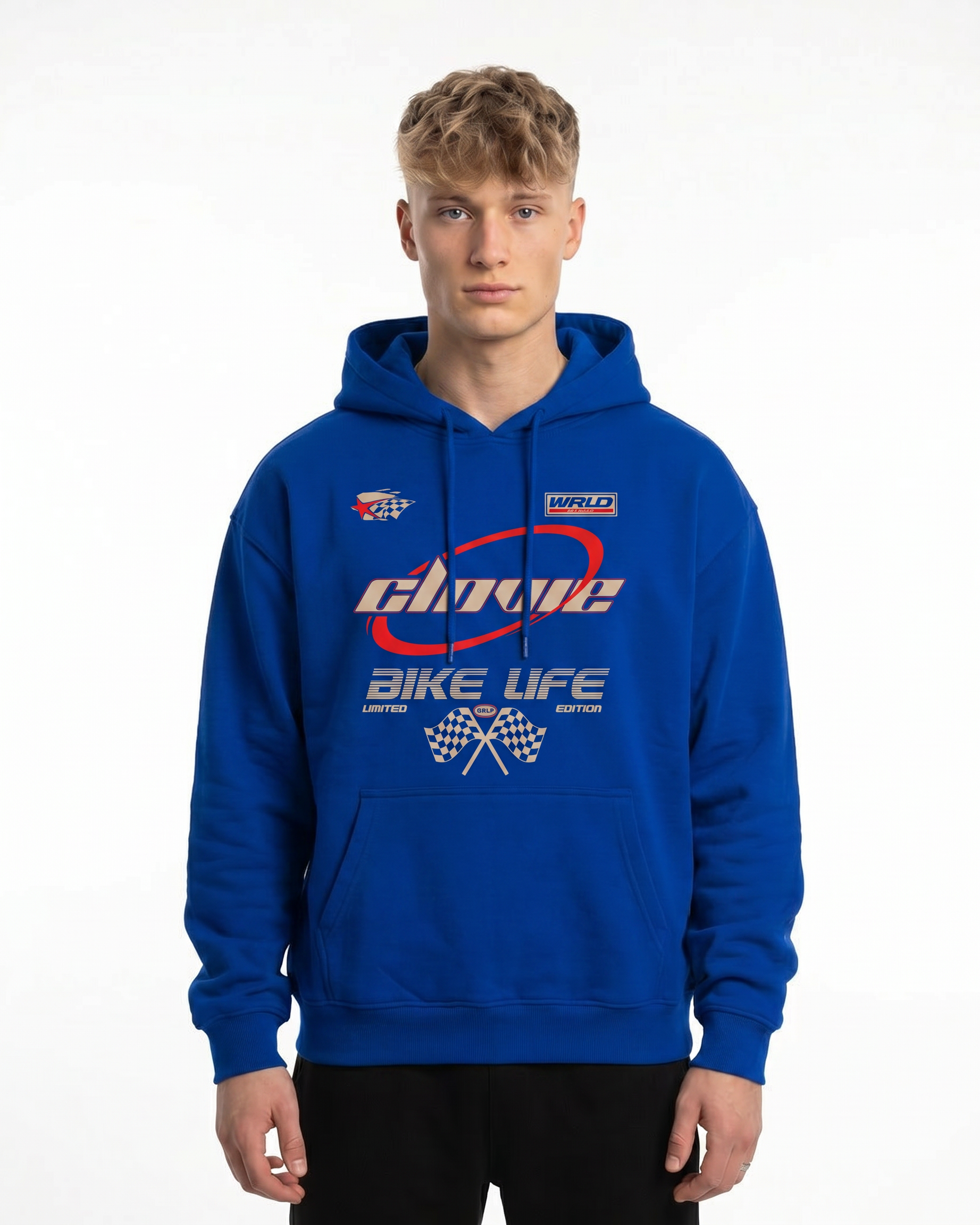 Bike life worldwide Hoodie Royal Blue