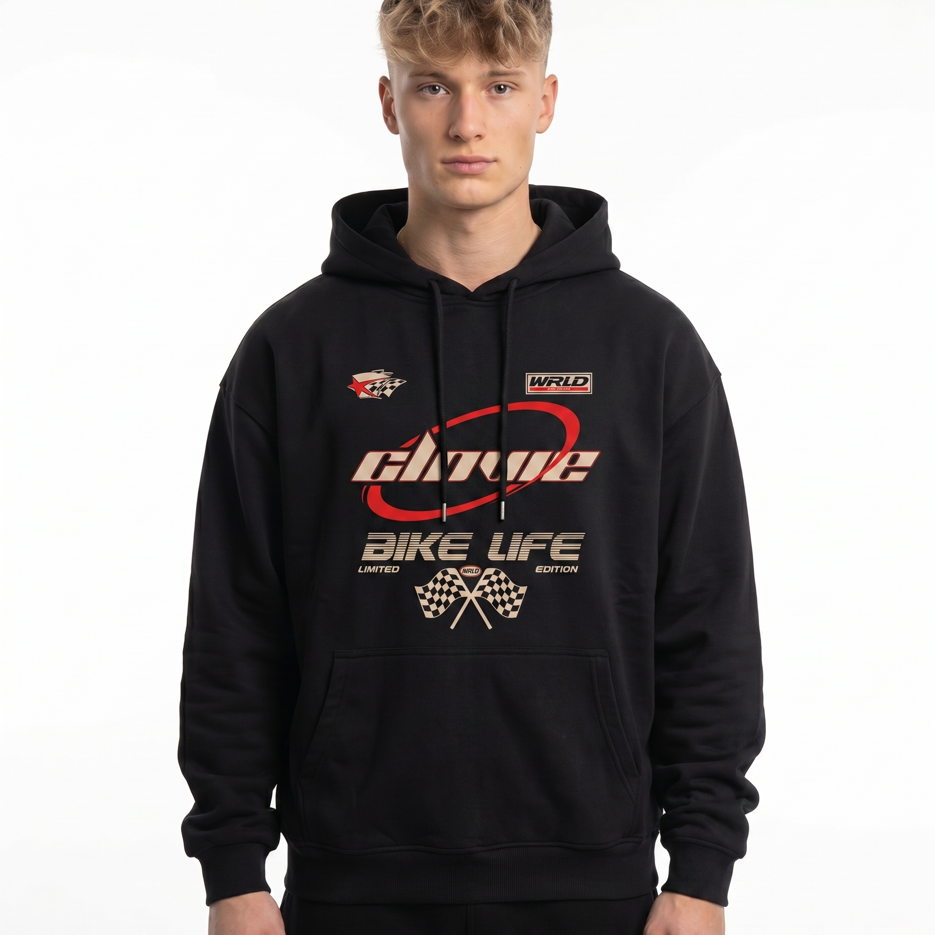 Bike life worldwide Hoodie Jet Black