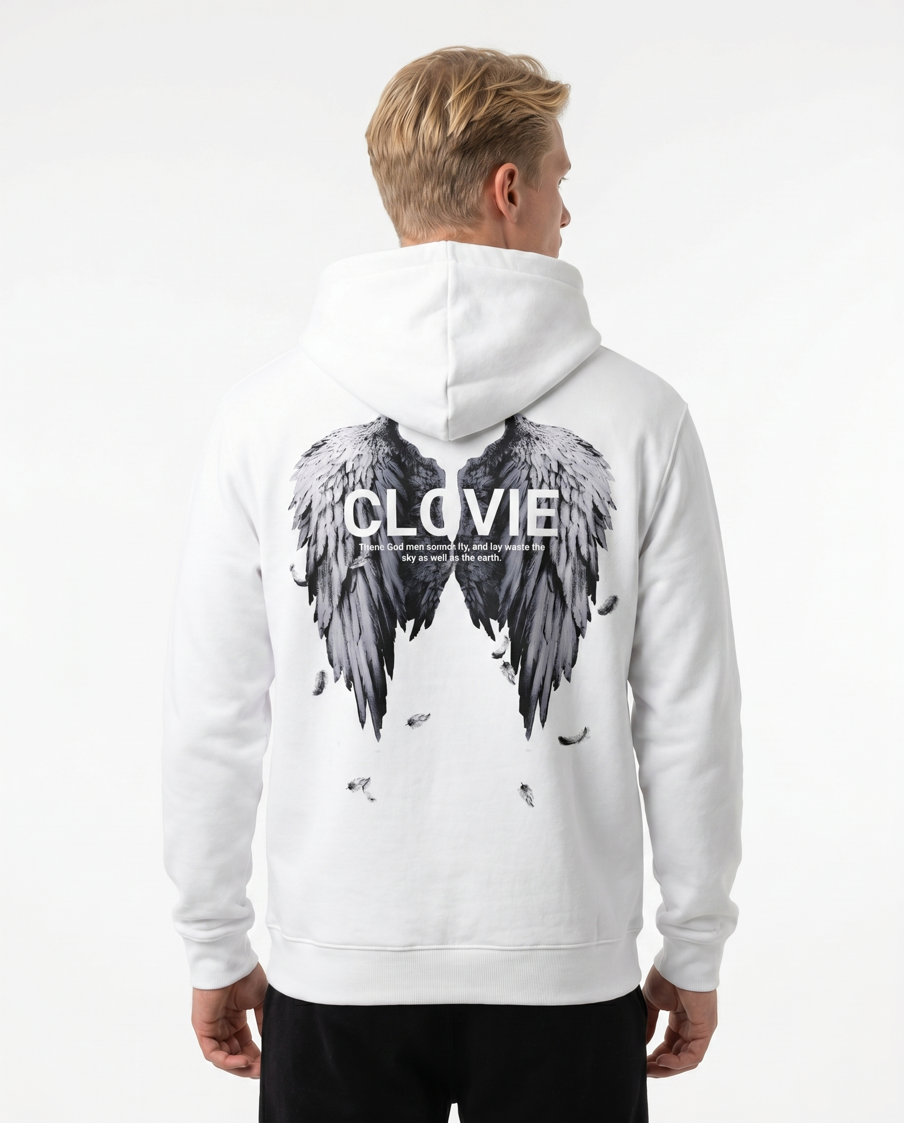Angel wings Hoodie Arctic White Rueckansicht