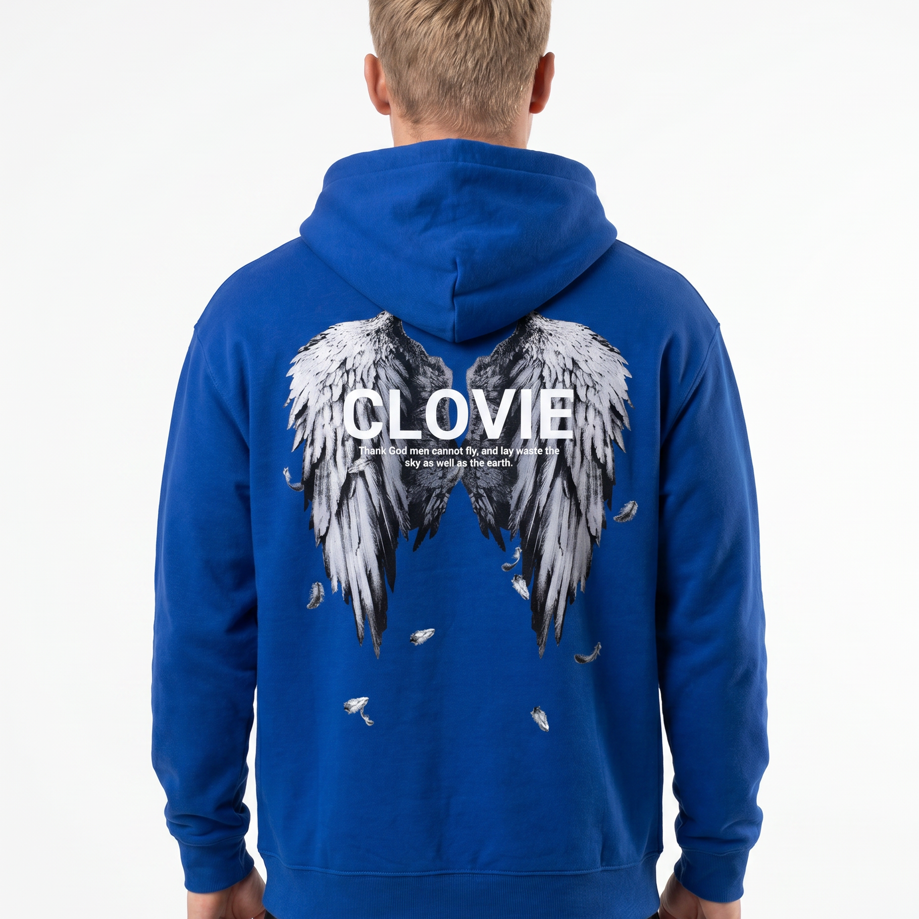 Angel wings Hoodie Royal Blue Rueckansicht