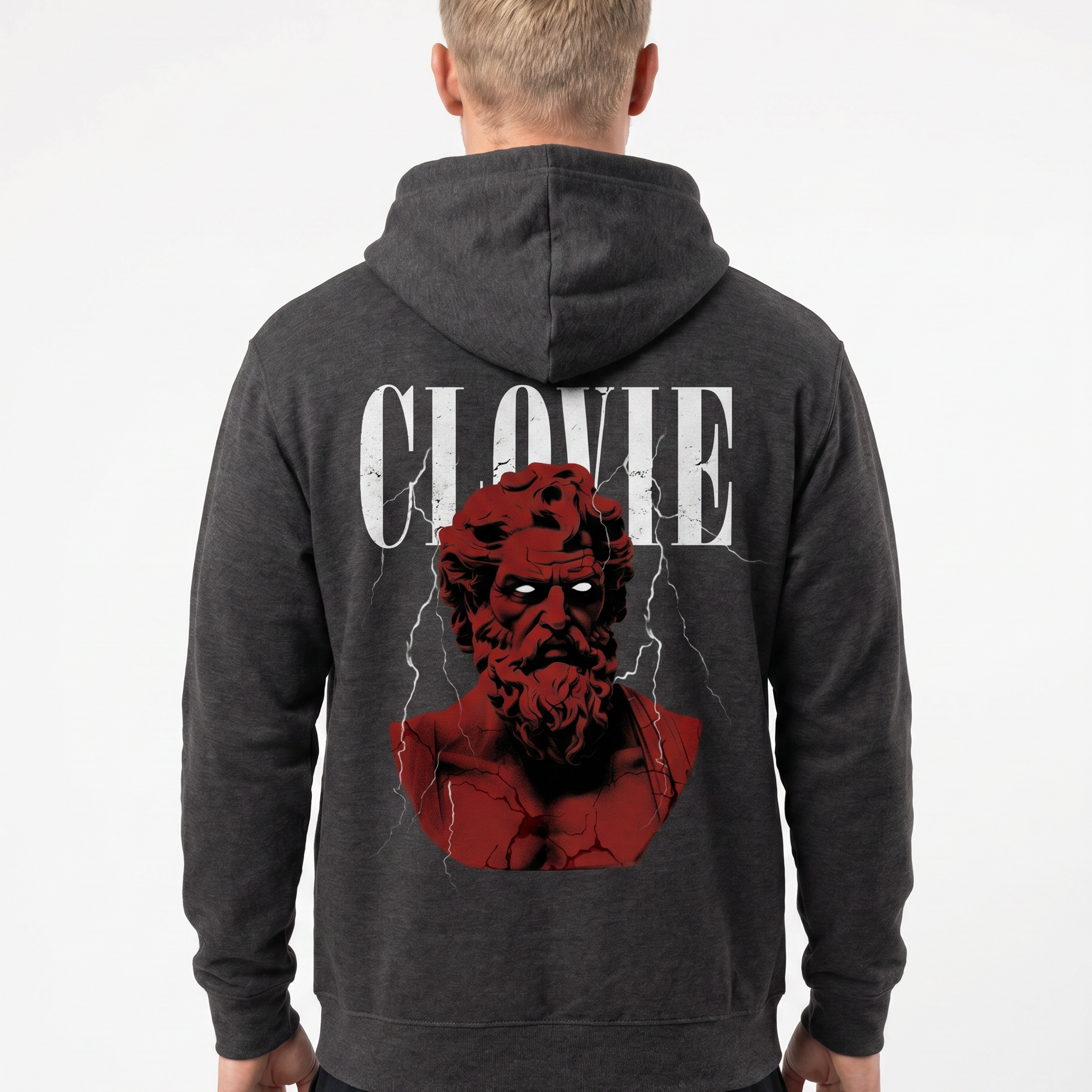Zeus Hoodie Charcoal Heather Rueckansicht
