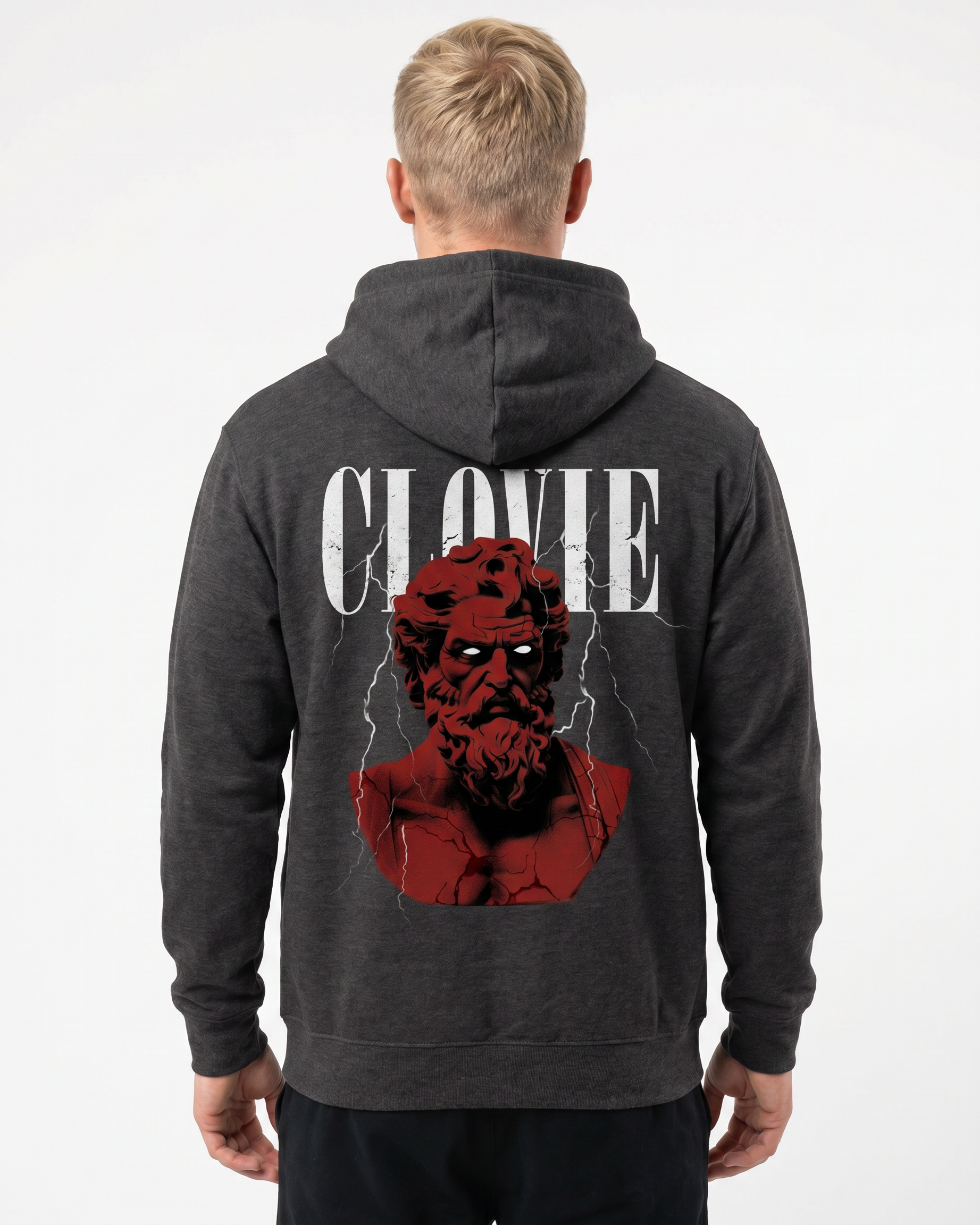 Zeus Hoodie Charcoal Heather Rueckansicht