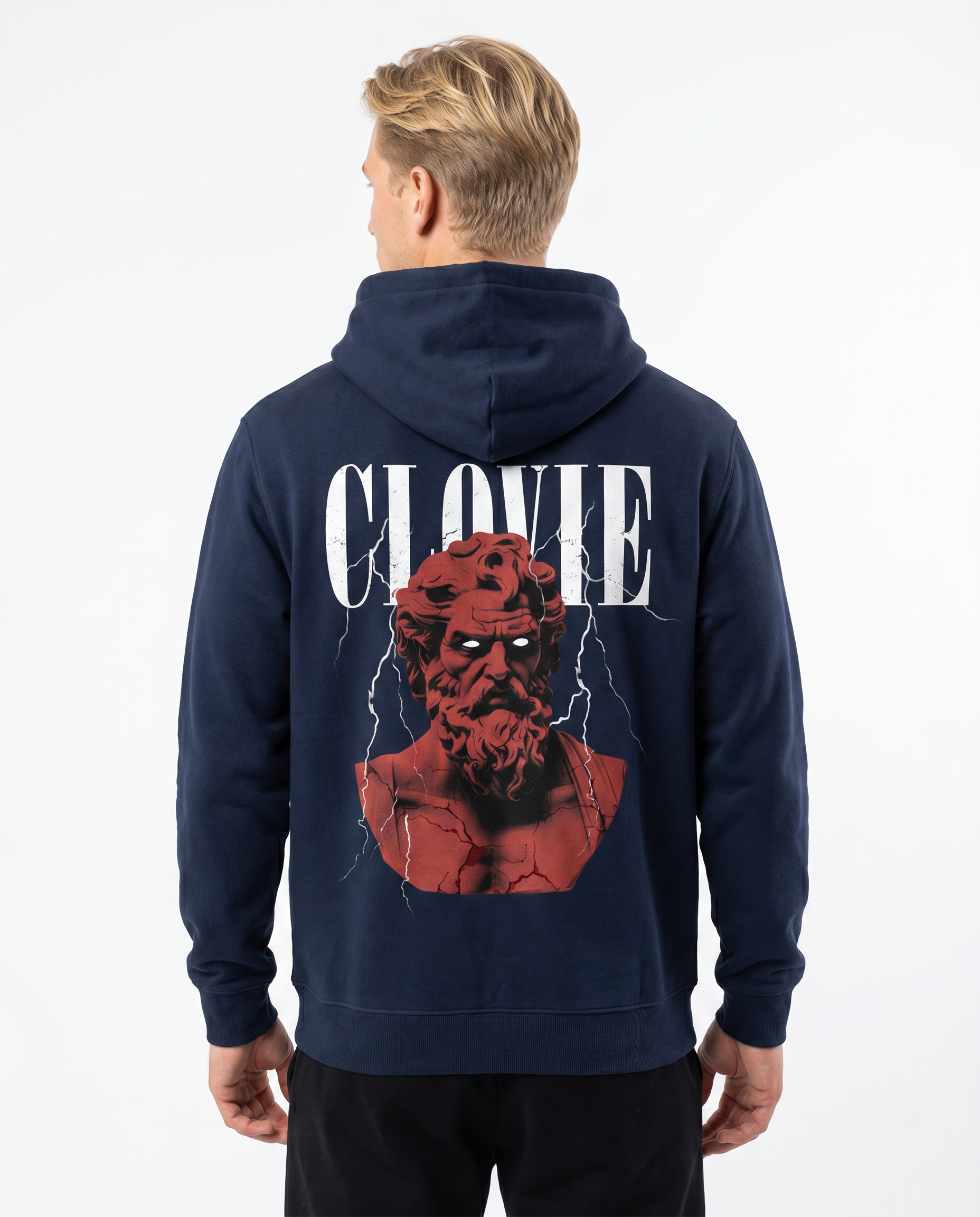 Zeus Hoodie New French Navy Rueckansicht