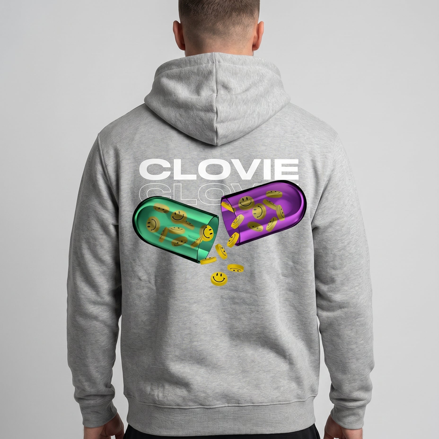 Happy pills Heather Grey Back