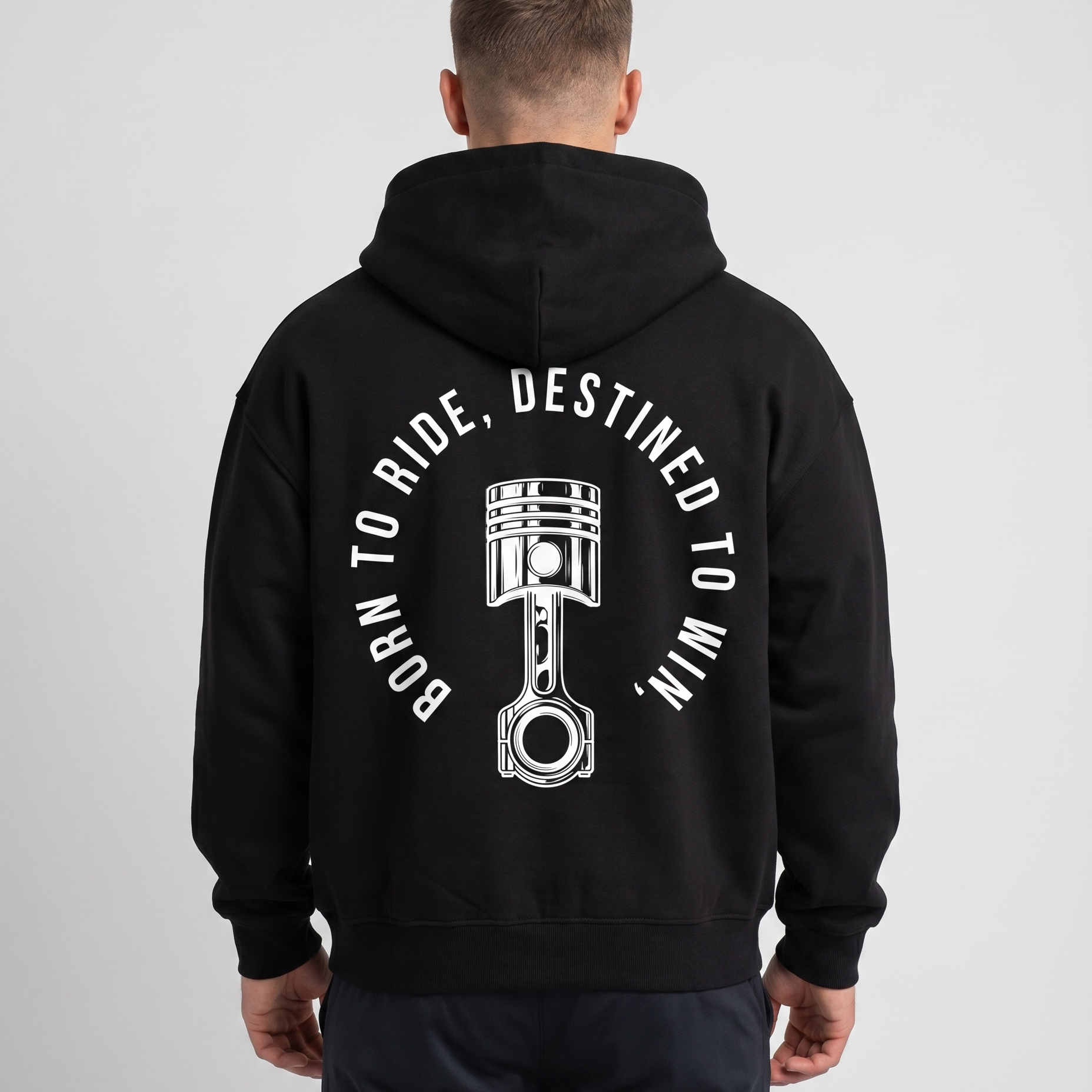 Born to ride Zip Black Back