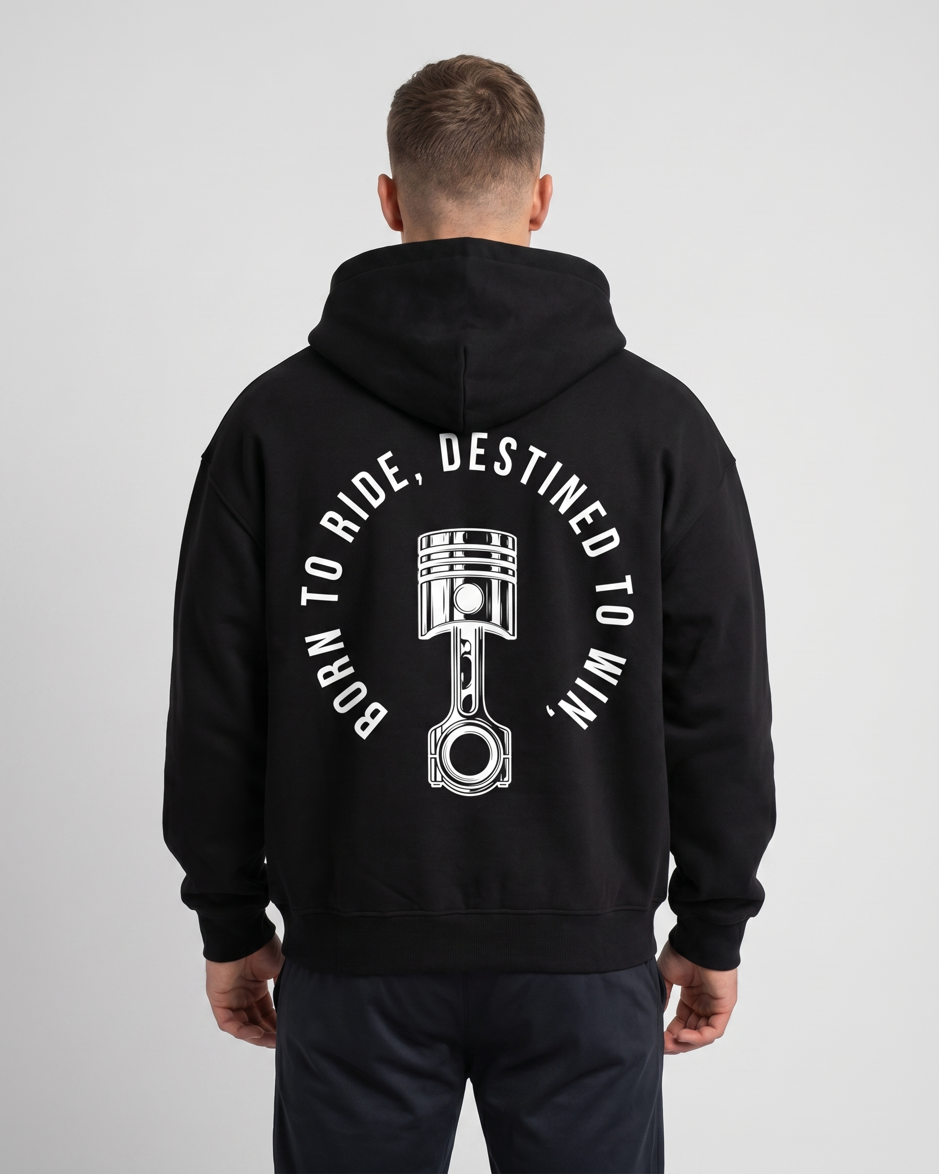 Born to ride Zip Black Back