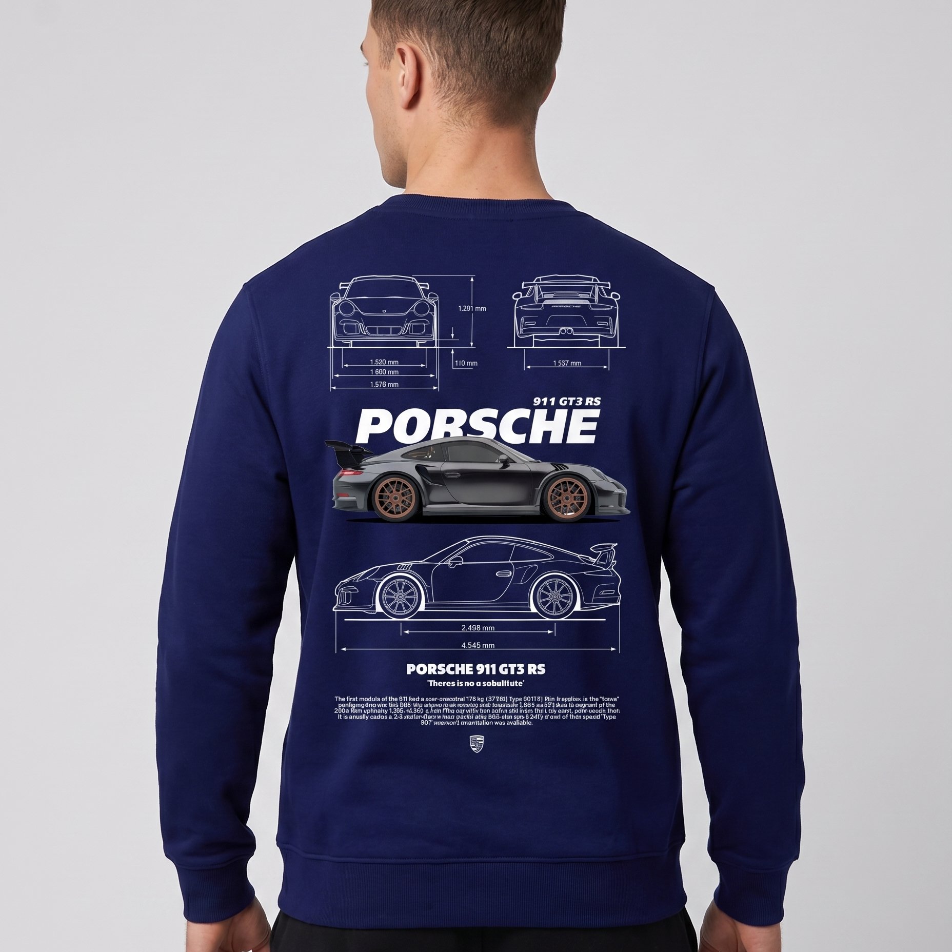 Porsche GT3 RS Sweater Navy Back