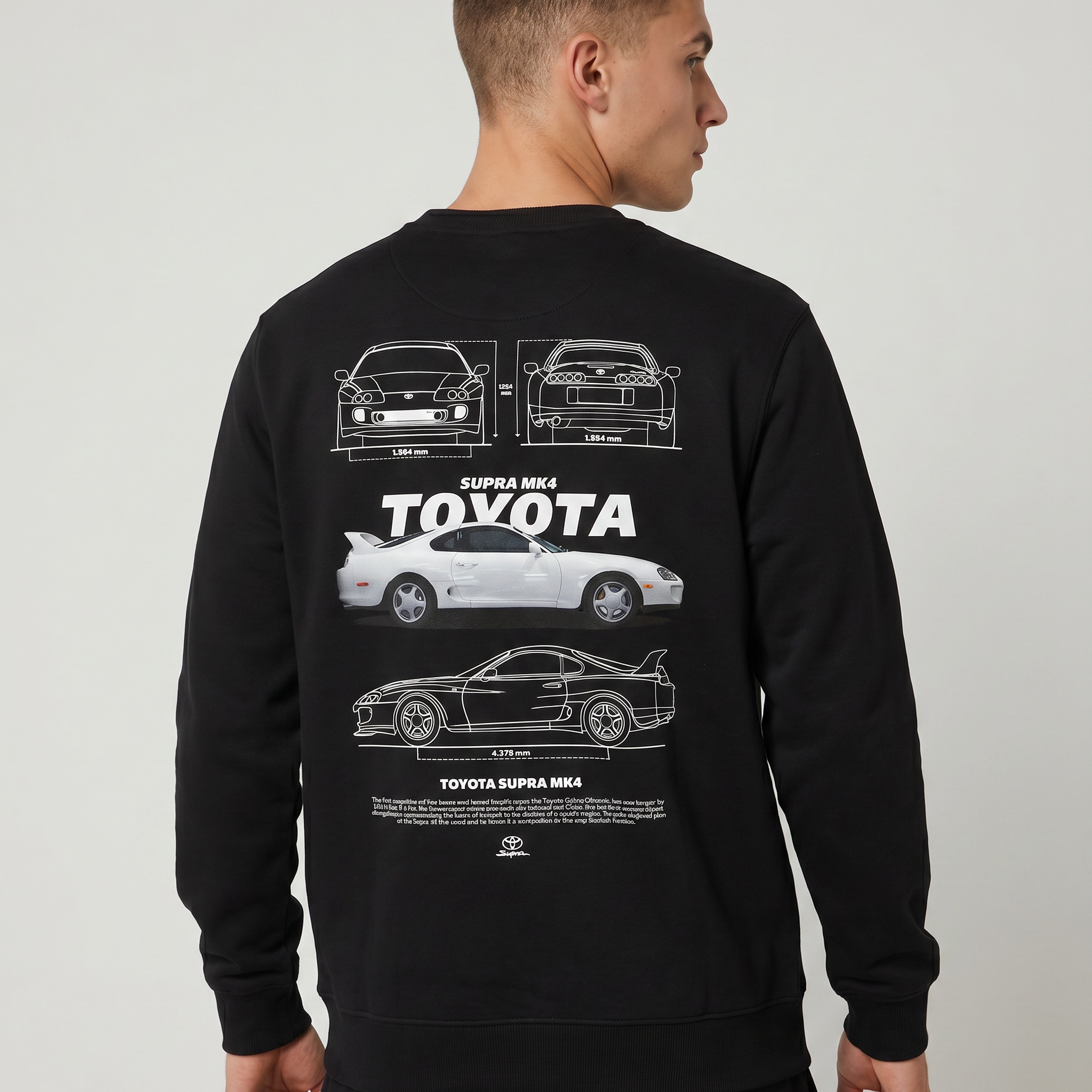 Toyota Supra Sweater Black Back